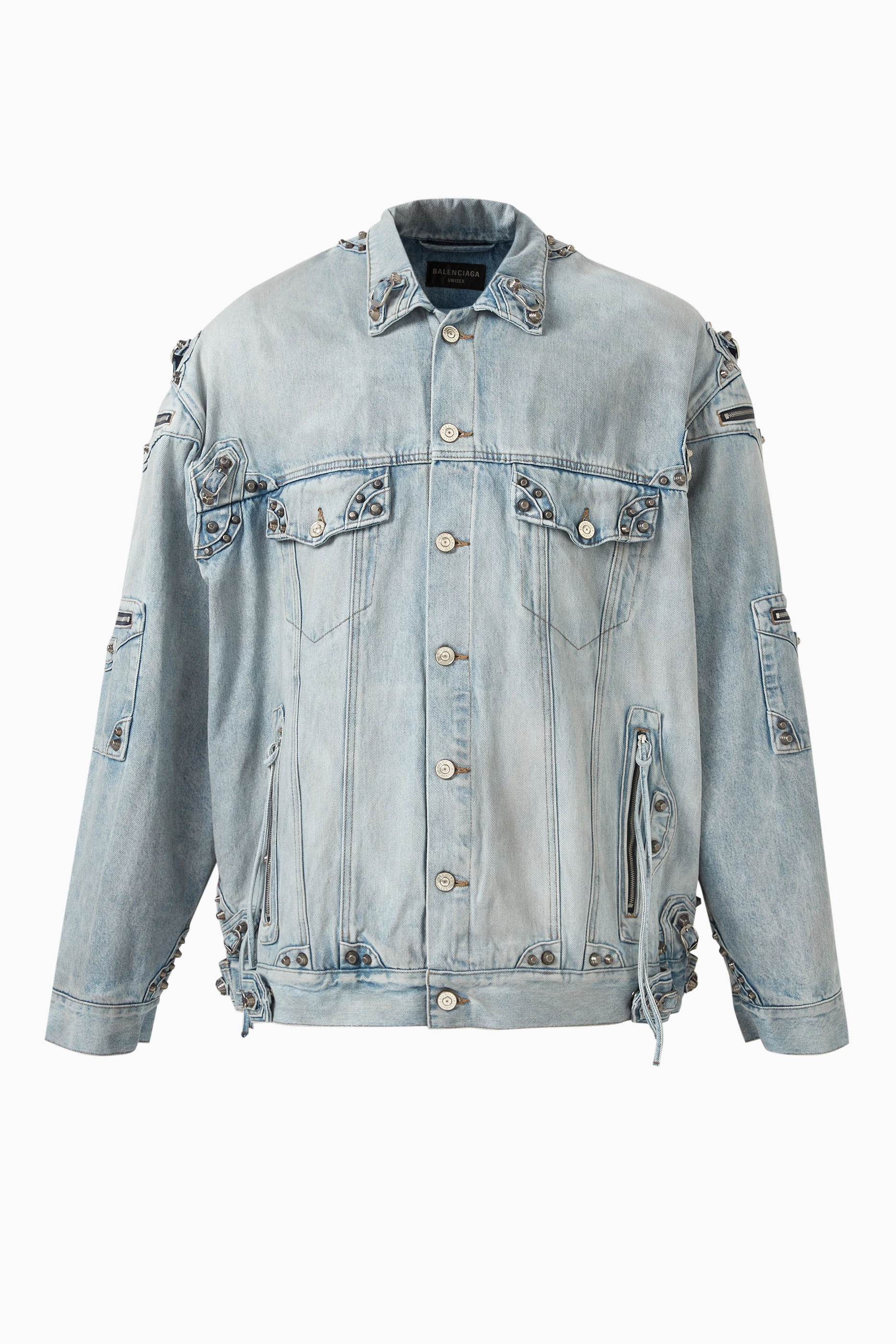 Buy Balenciaga Blue Unisex Cagole Oversized Jacket in Japanese