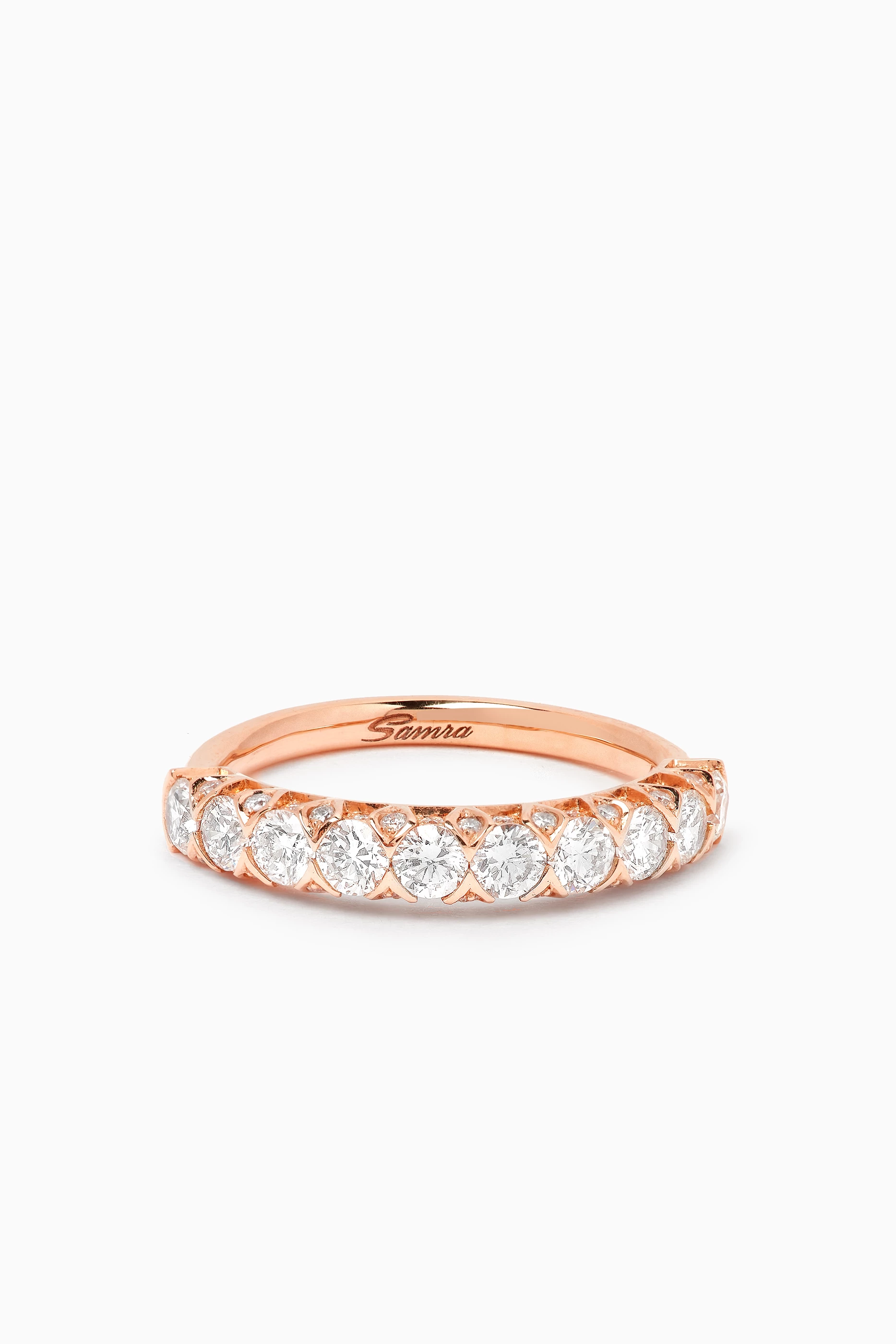 Buy Samra Rose Gold Thalj Diamond Ring in 18kt Rose Gold for Women