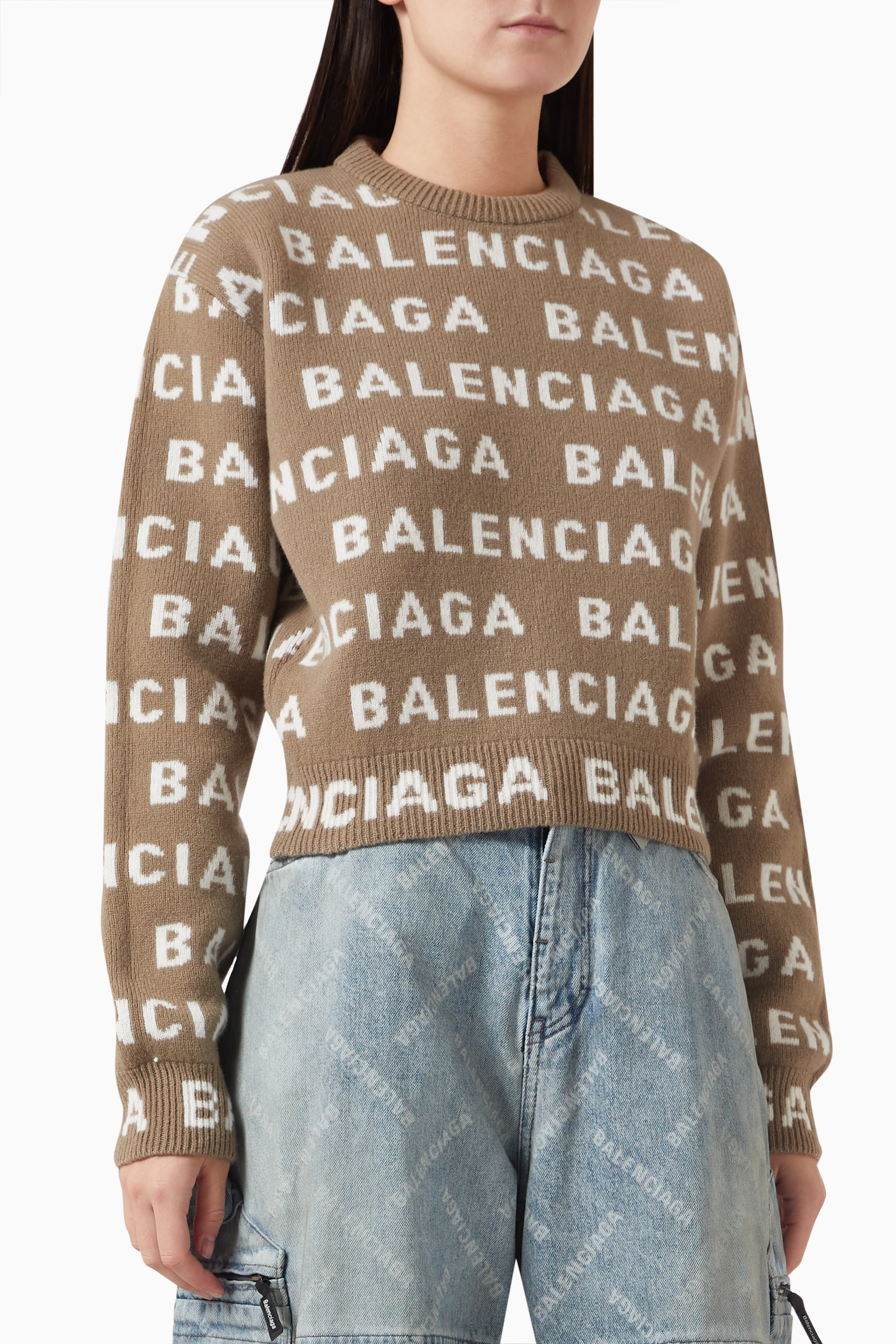 Balenciaga sweater beige sales