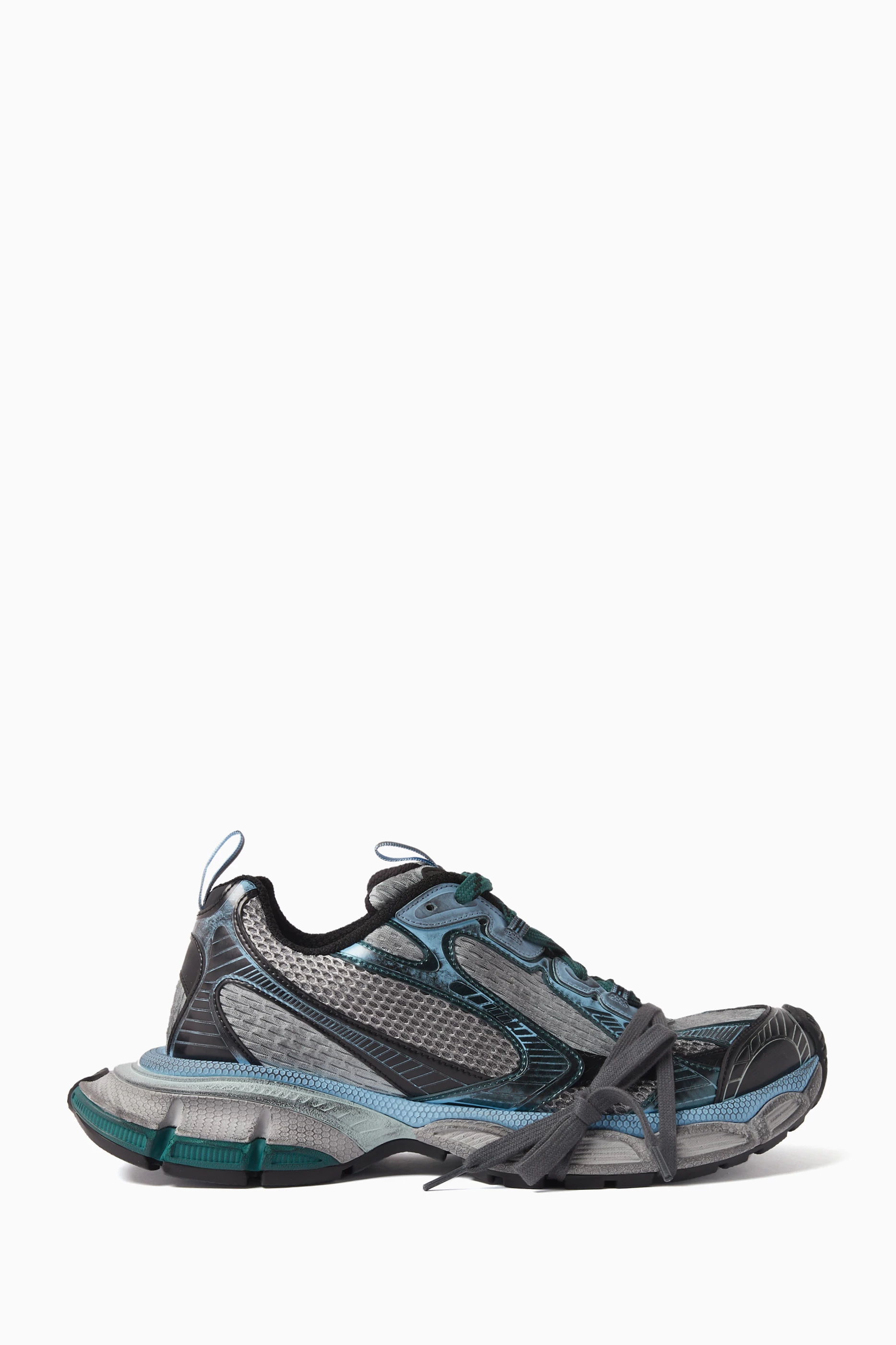 Buy Balenciaga Green 3XL Sneakers in Mesh Polyurethane for Men