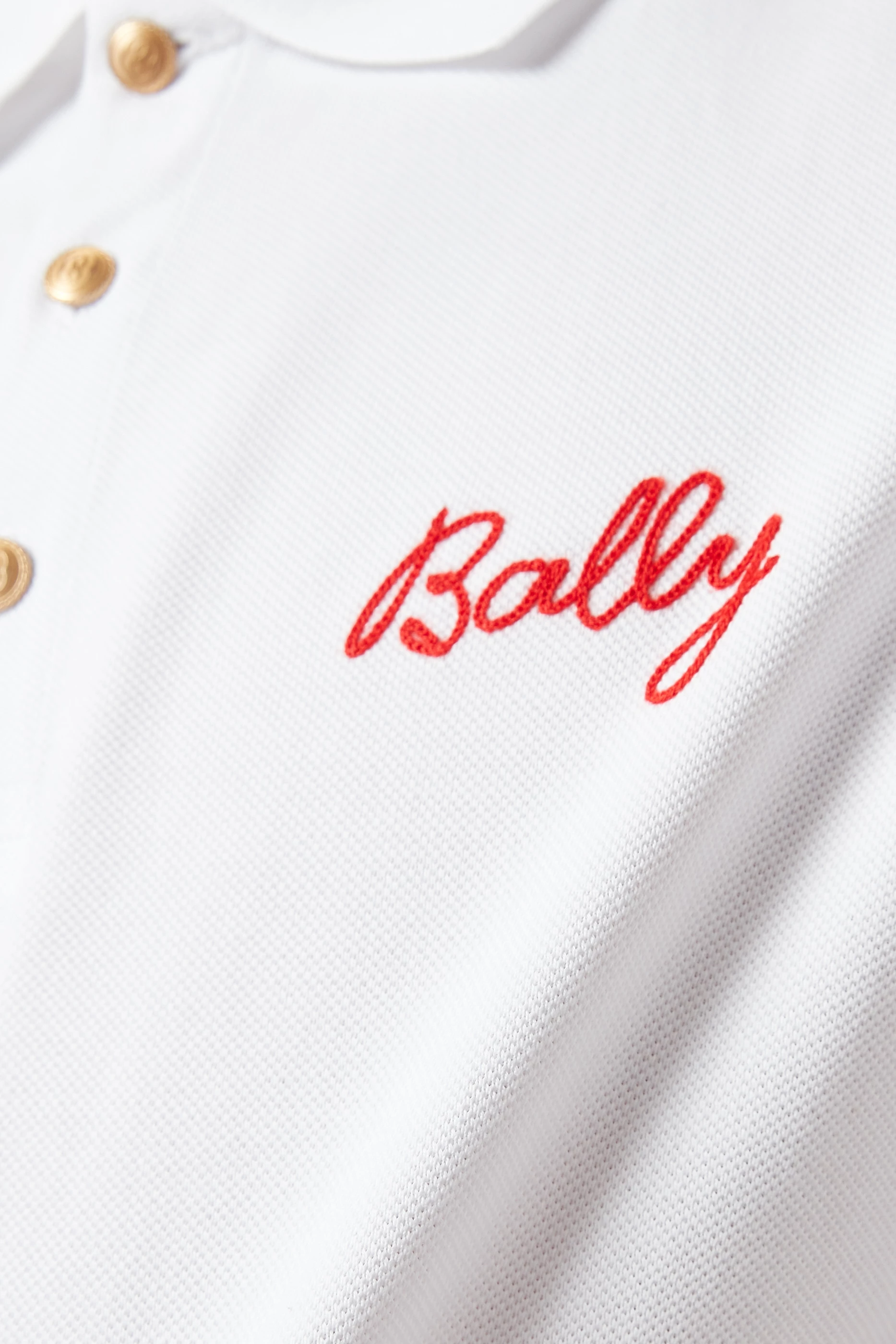 Buy Bally White Script Logo Polo Shirt in Cotton Piqu for Men in UAE Ounass