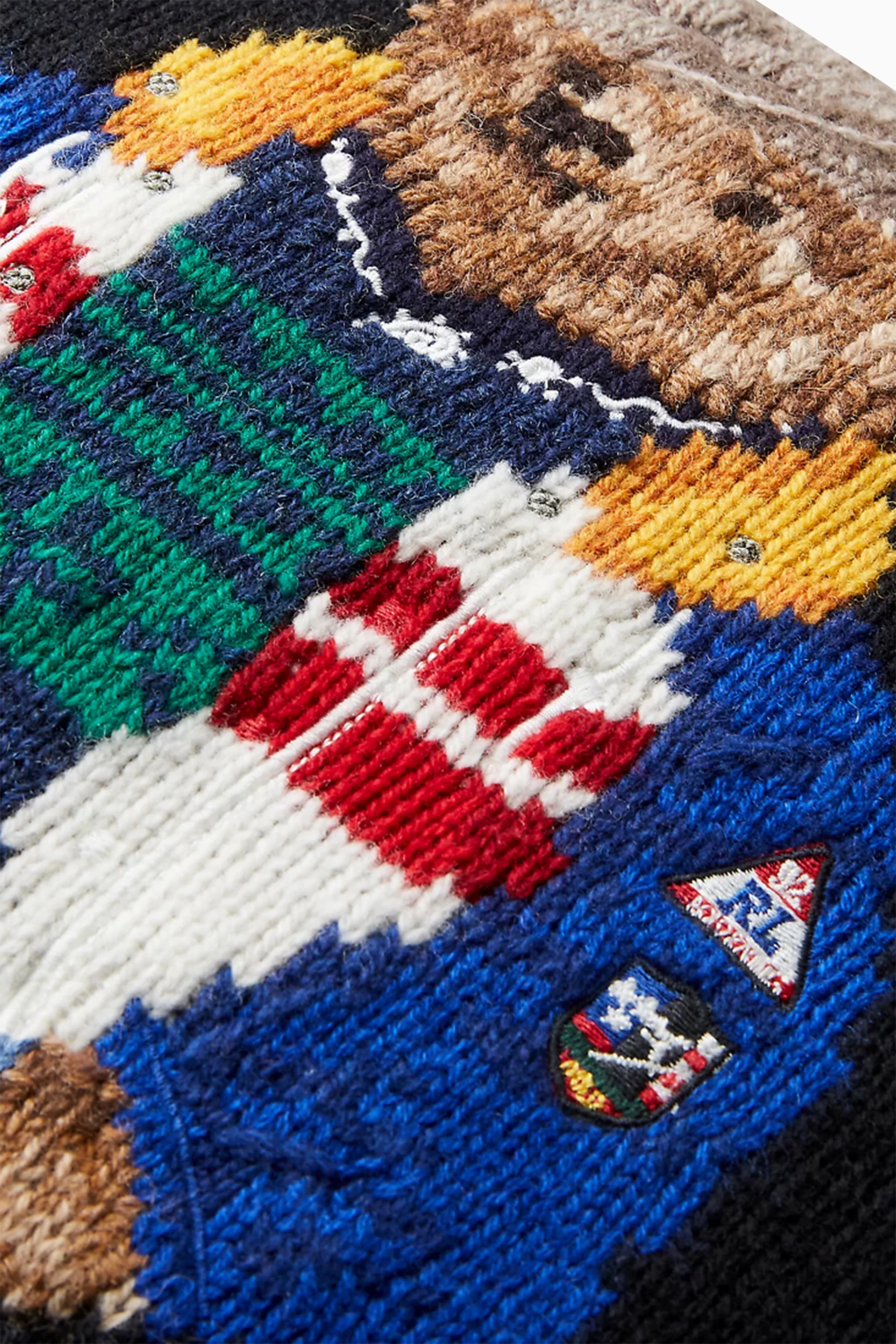 Buy Ralph Lauren Home Black Ski Polo Bear Throw Pillow in Wool for Men in UAE Ounass