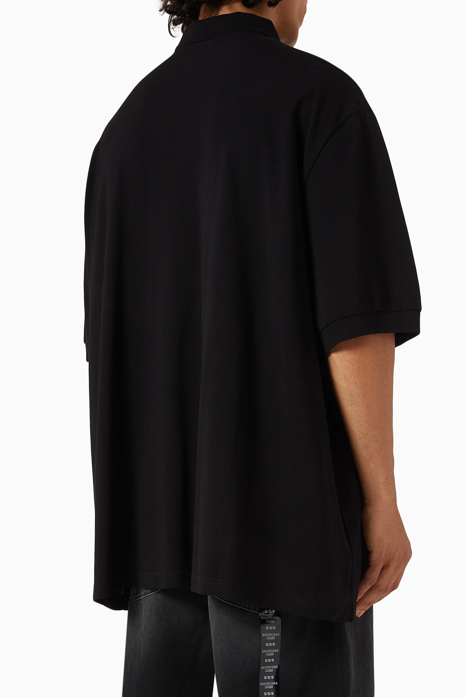 Balenciaga oversized polo hotsell