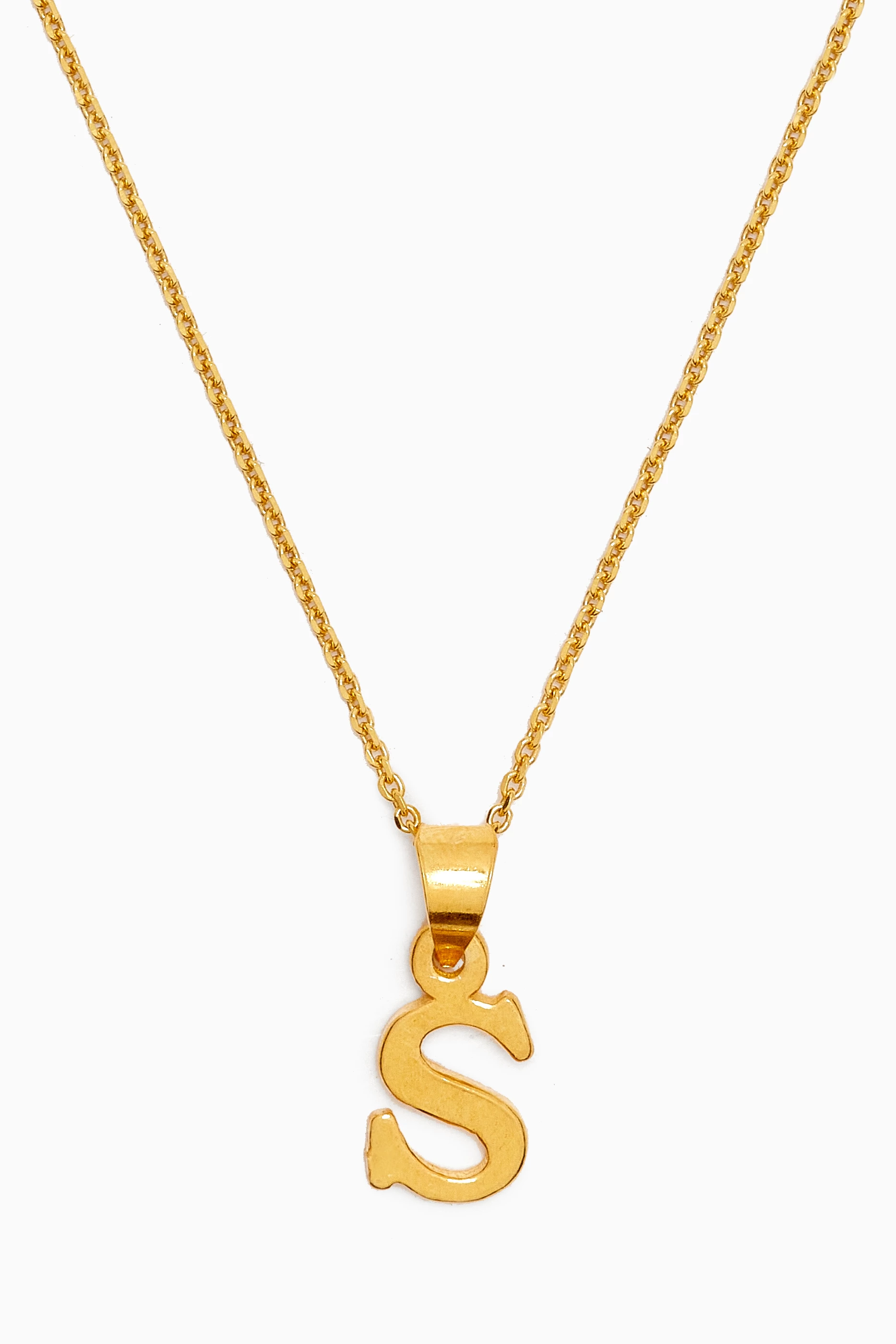 S pendant shop gold