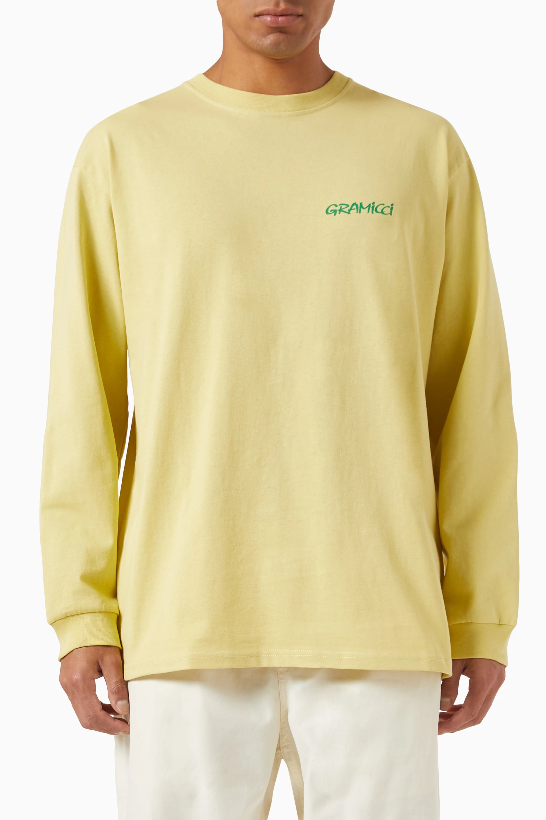 Buy Gramicci Yellow Carabiner Long sleeve T shirt in Organic