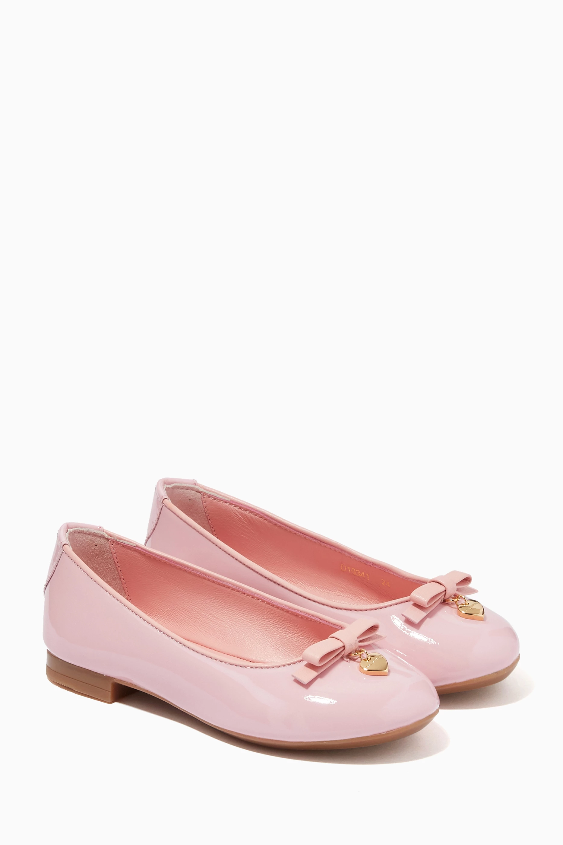 Buy Dolce & Gabbana Pink Patent Leather Ballerina Flats For
