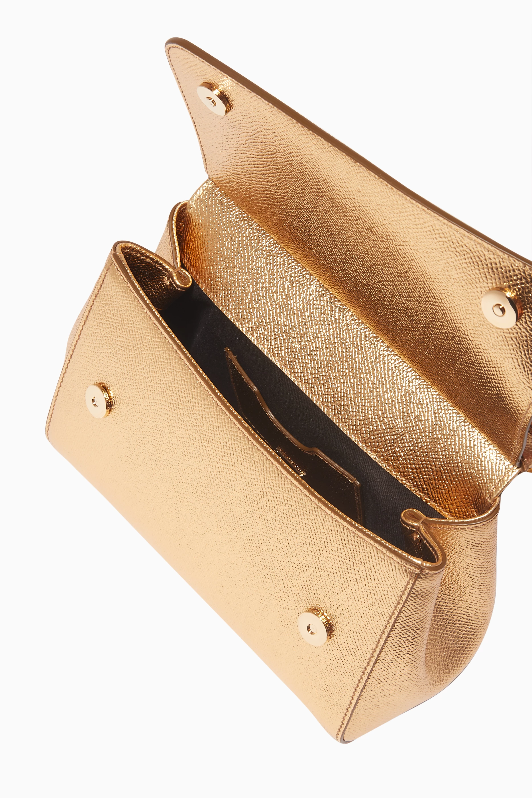 Buy Dolce Gabbana Gold Gold Small Dauphine Leather Miss Sicily Bag For Women Online Ounass UAE