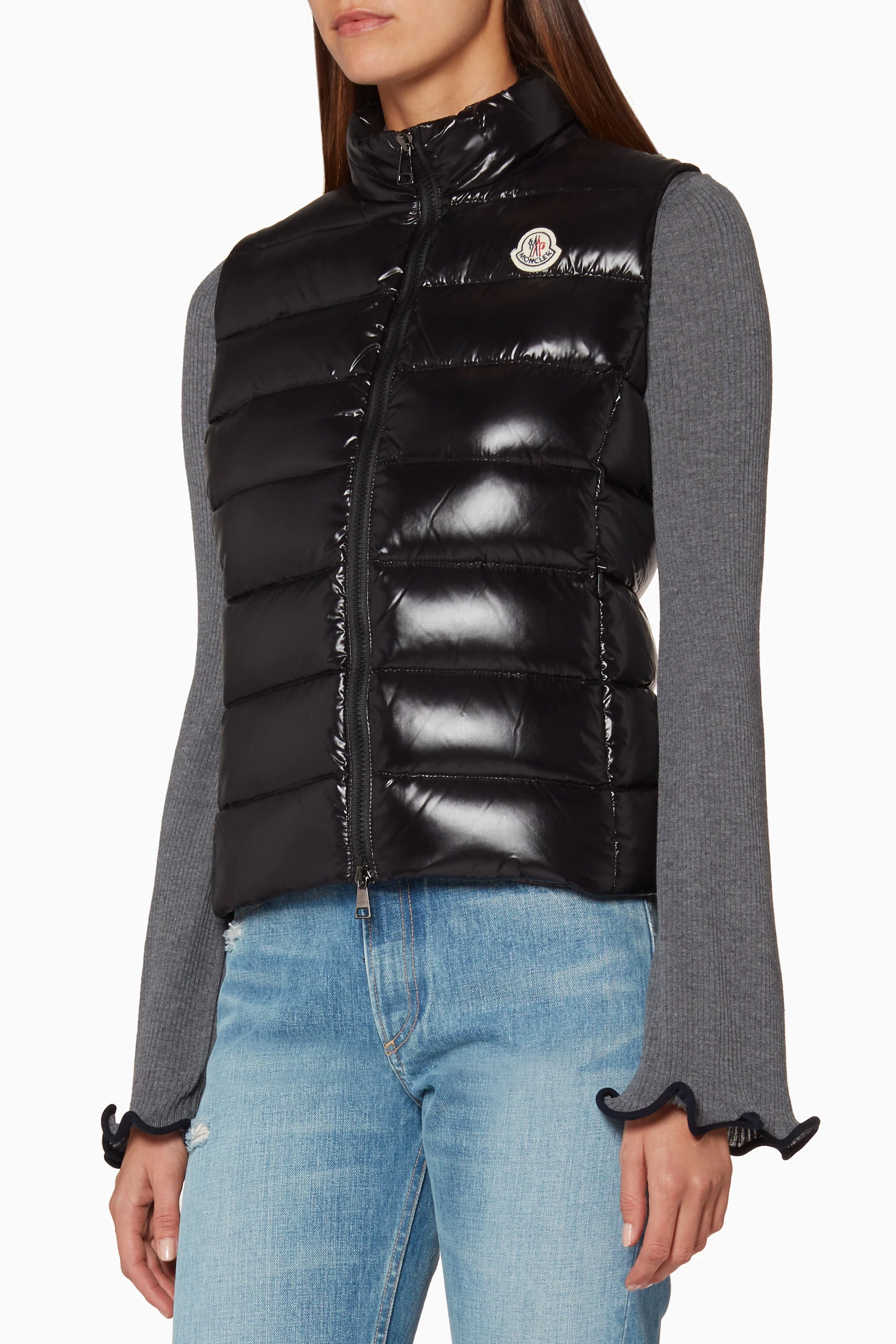 Buy Moncler Black Black Ghany Gilet For Women Online Ounass UAE
