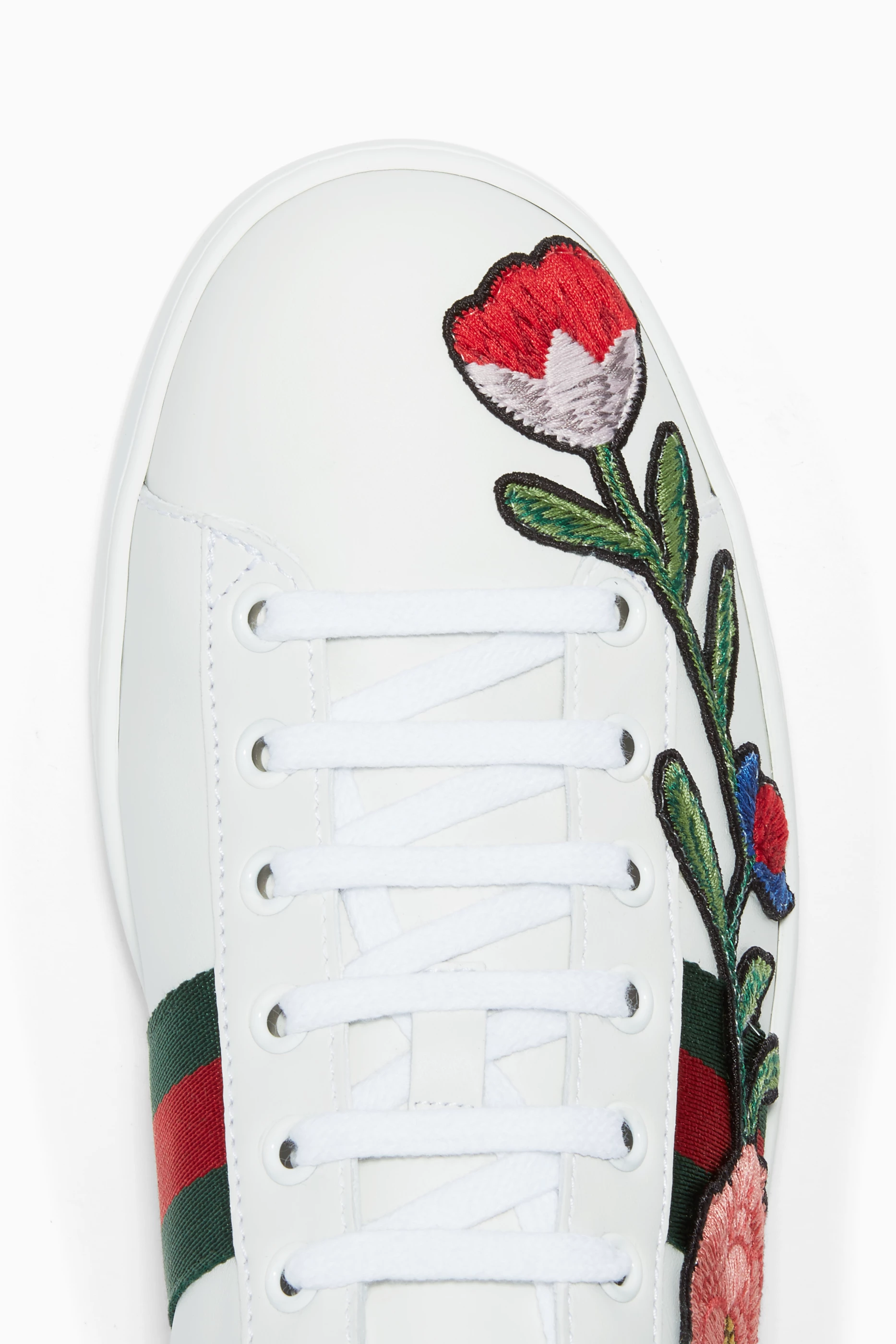 Gucci flower embroidered sneakers deals