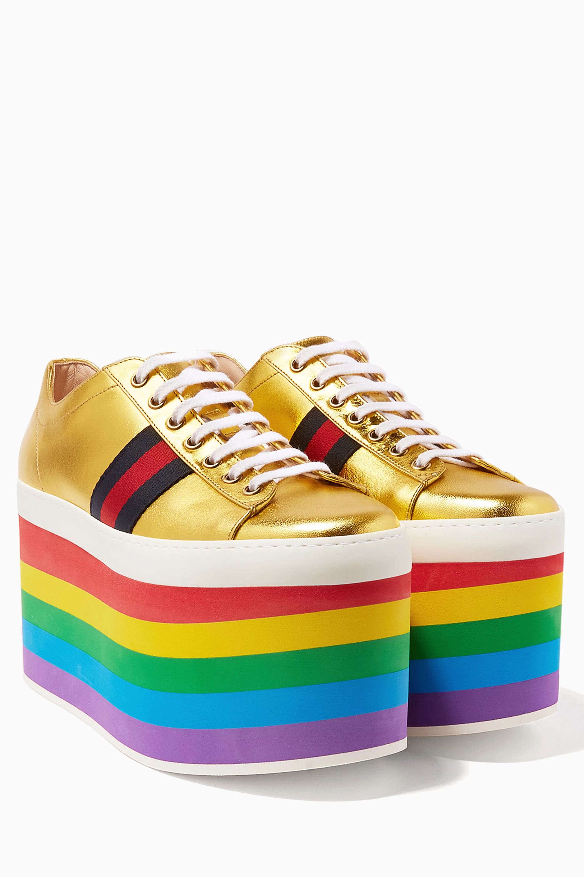 Gucci leather platform sneakers online