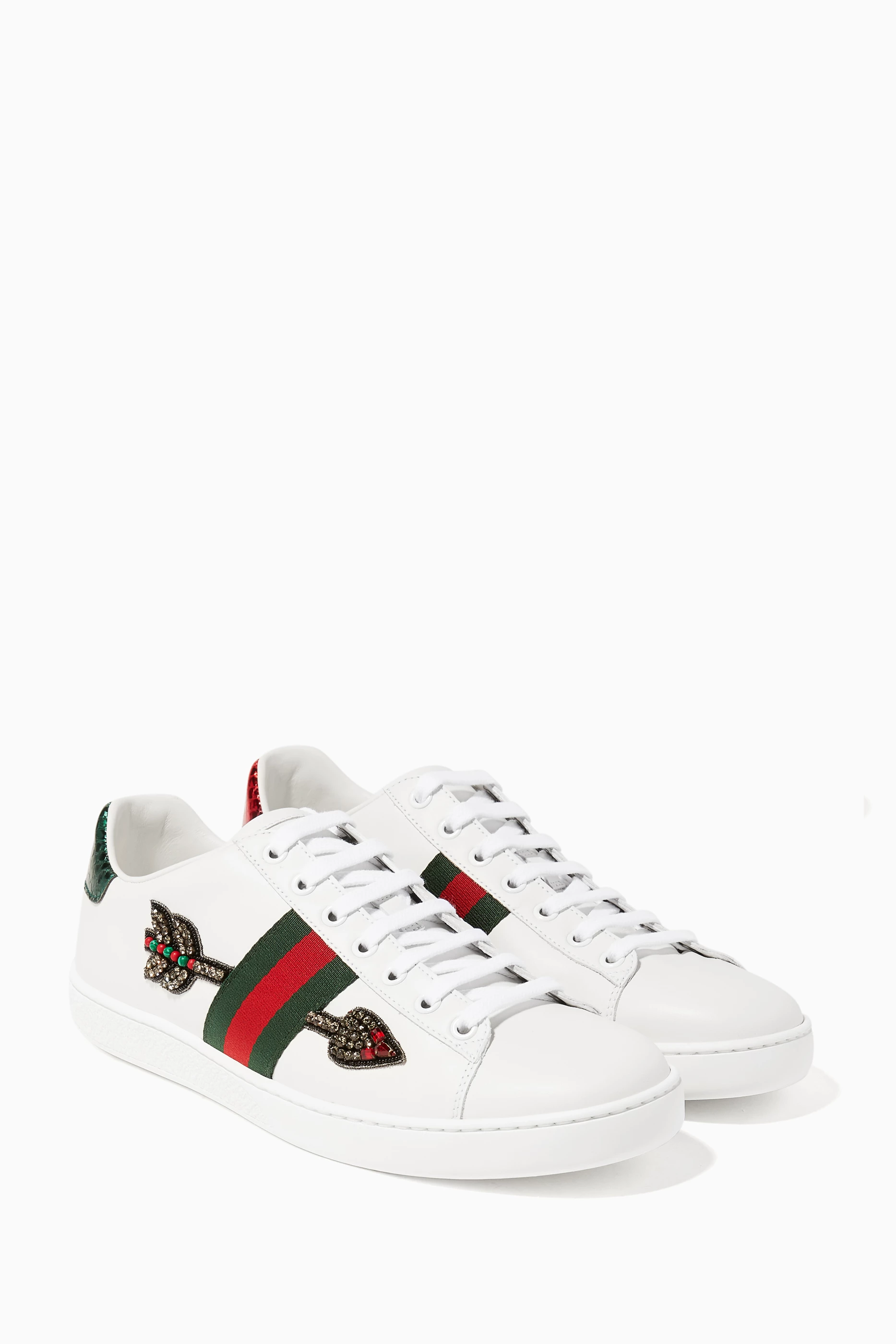 Buy Gucci Multicolour New Ace Arrow Detail Sneakers For Women Online Ounass UAE