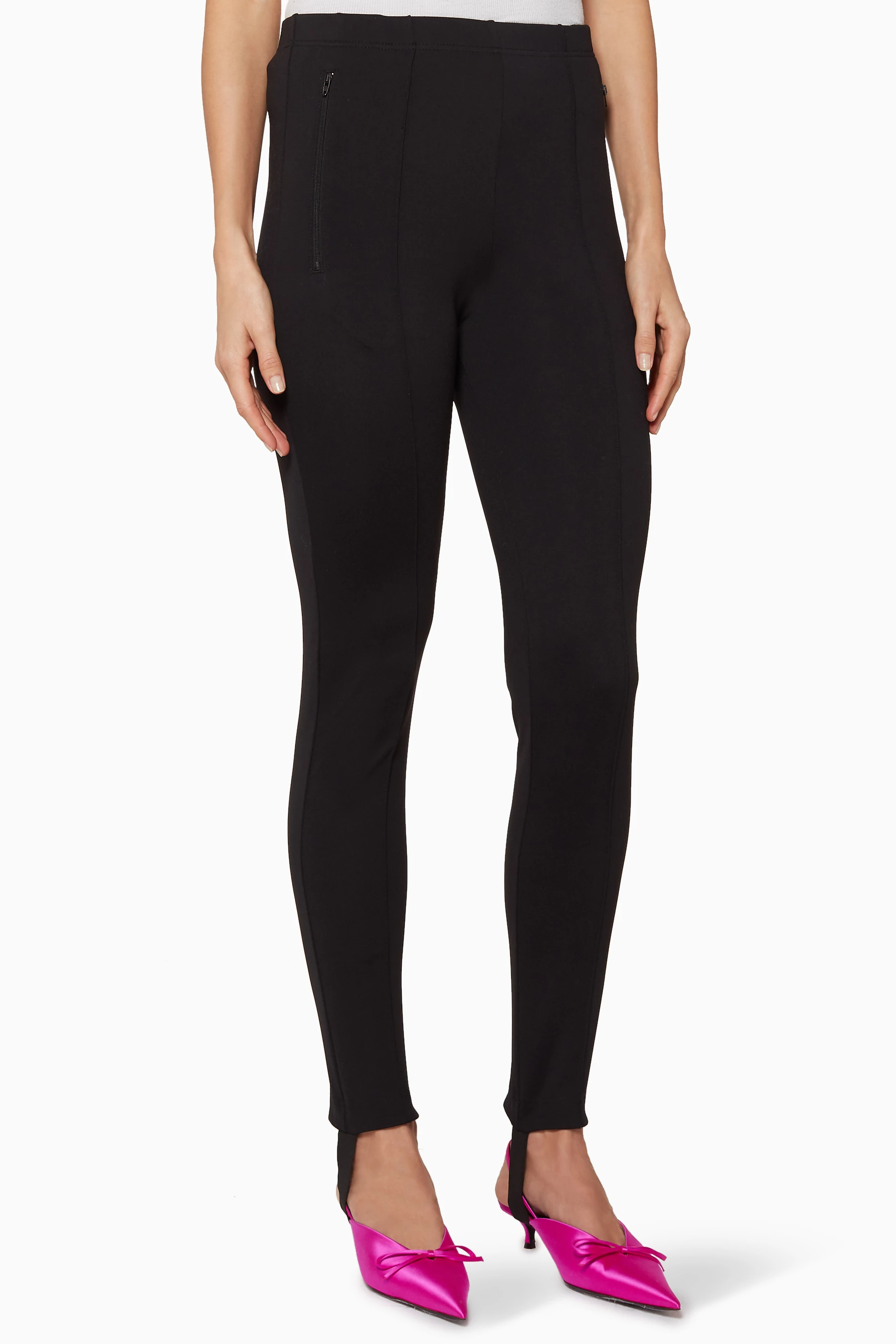 Buy Balenciaga Black Black Jersey Stirrup Leggings For Women Online Ounass UAE