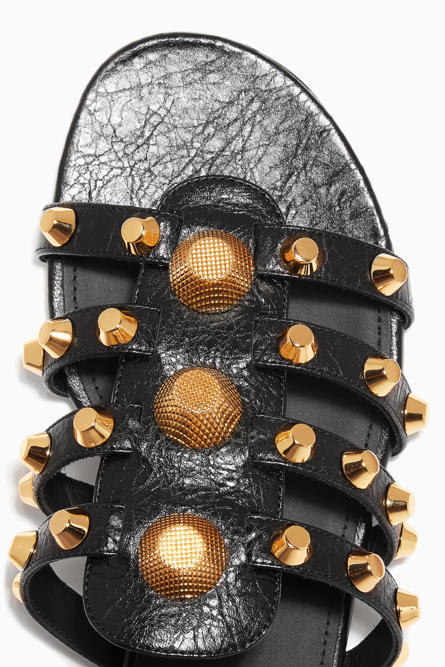 Balenciaga sandals gold 2025