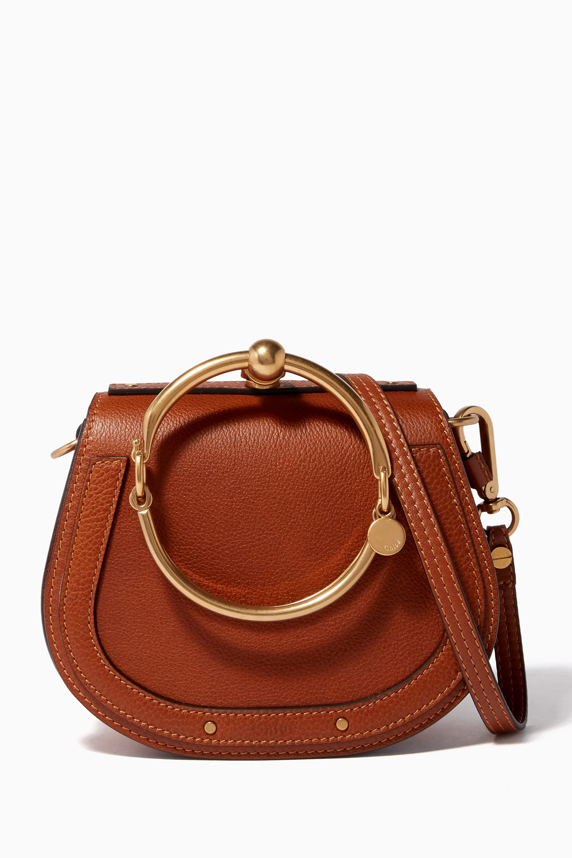 Buy Chloe Brown Caramel Small Nile Bracelet Bag For Women Online Ounass UAE