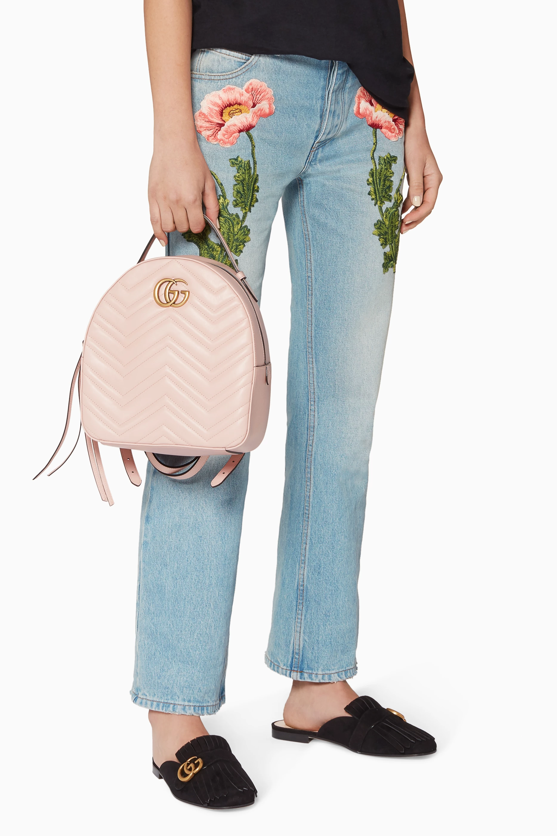 Gucci gg marmont quilted leather backpack store