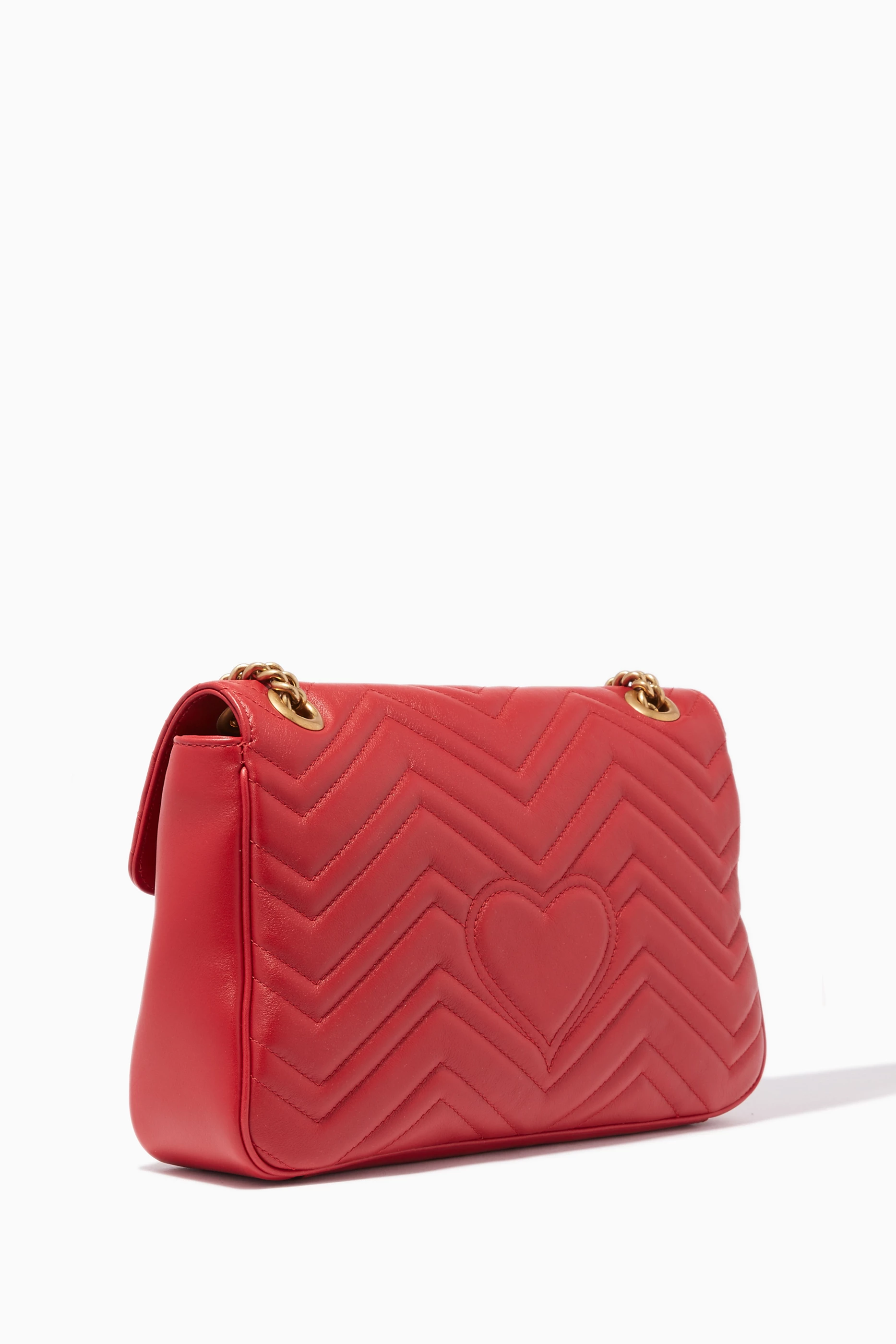 Buy Gucci Red Red Medium GG Marmont 2.0 Quilted Shoulder Bag For Women Online Ounass UAE