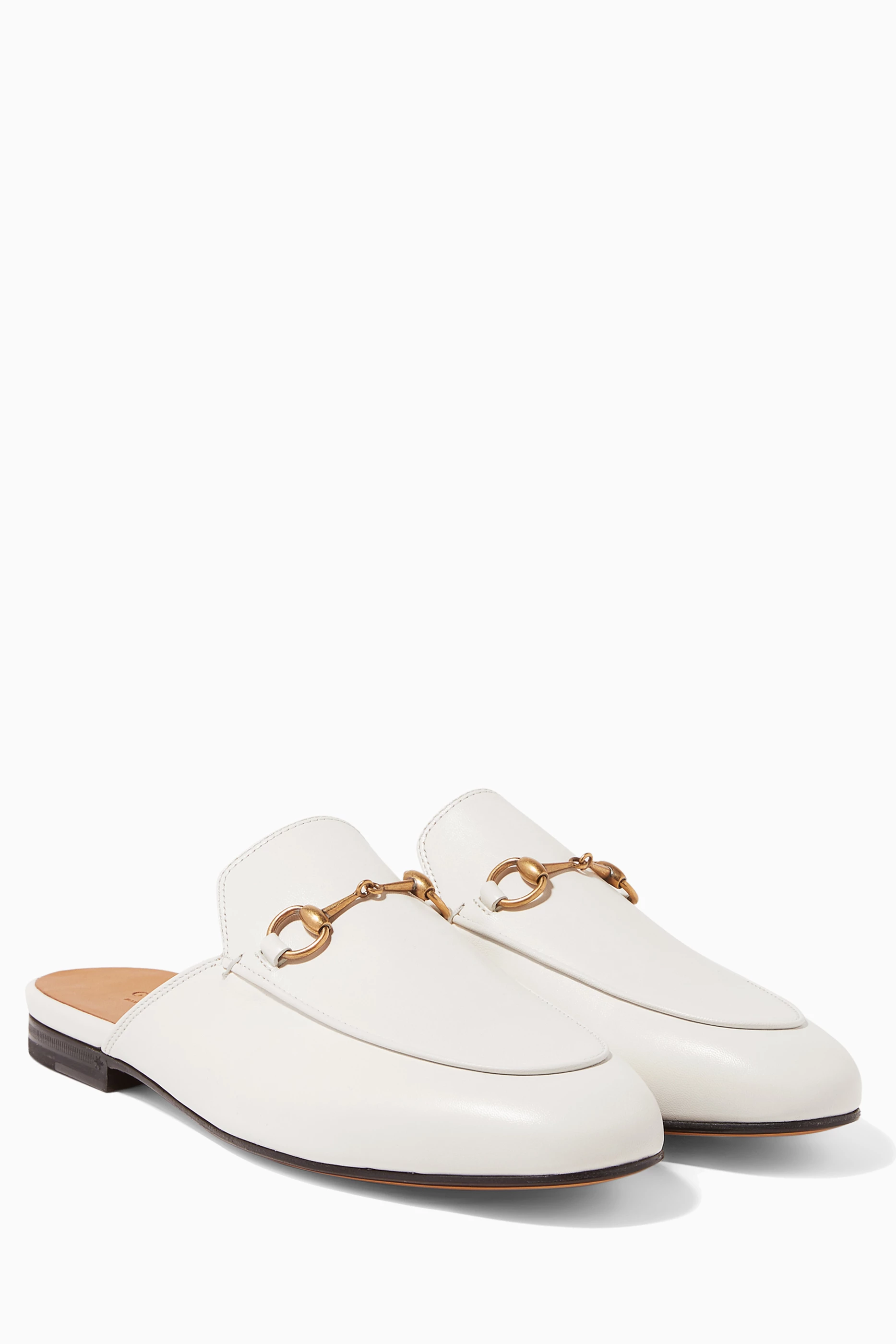 Buy Gucci White Mystic White Leather Princetown Loafer For Women Online Ounass UAE