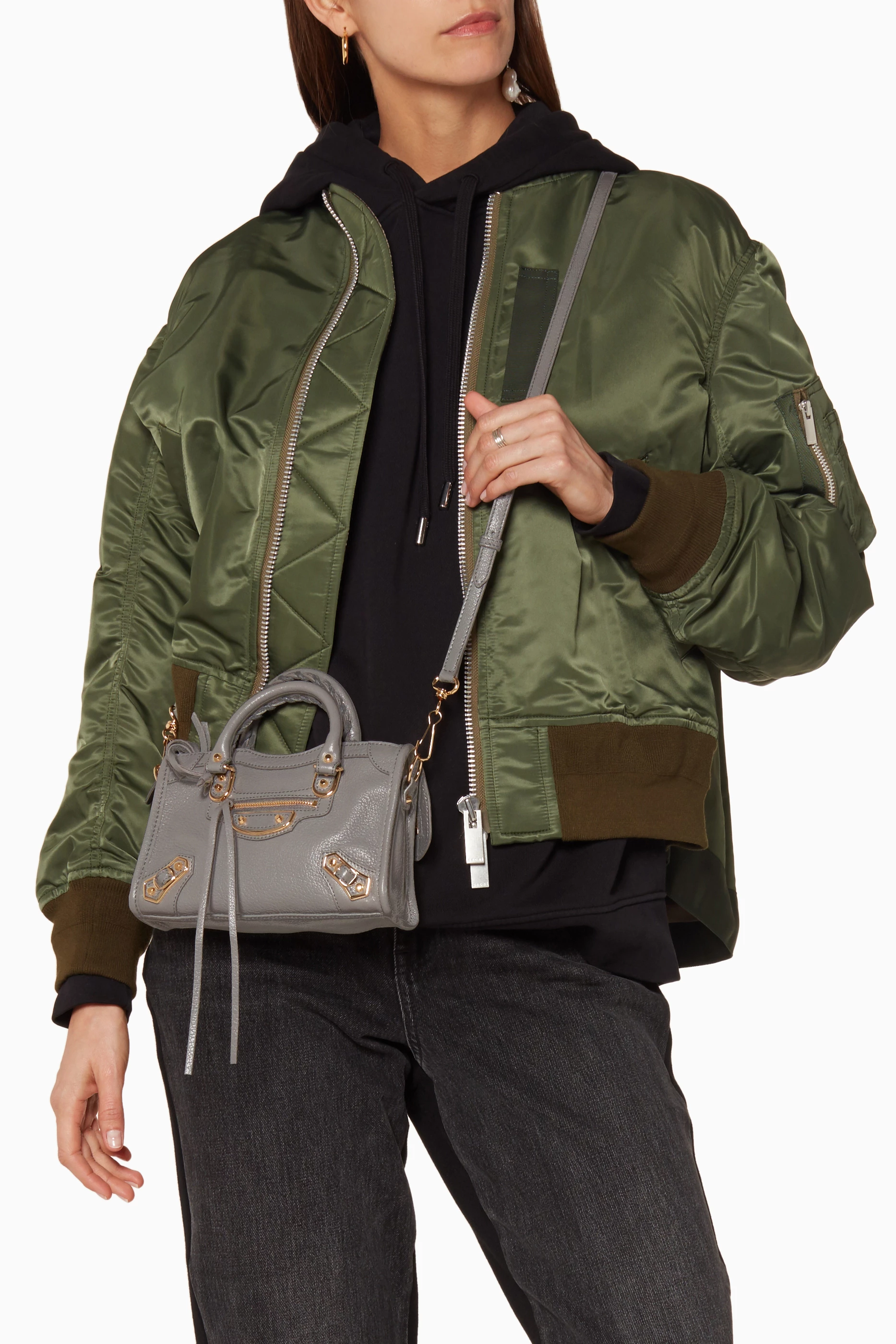 Classic metallic edge nano city aj crossbody bag best sale