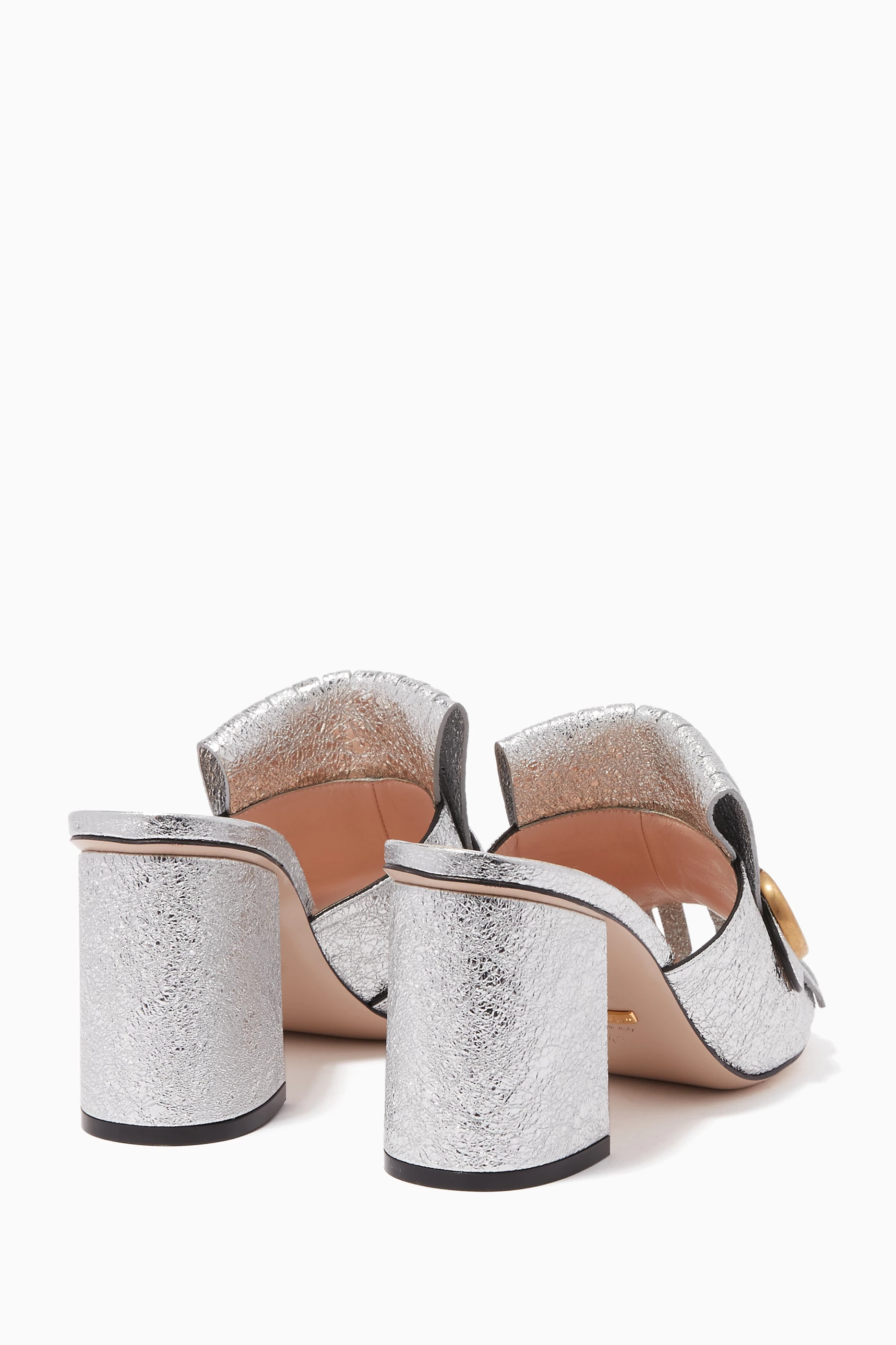 Gucci silver heels shop