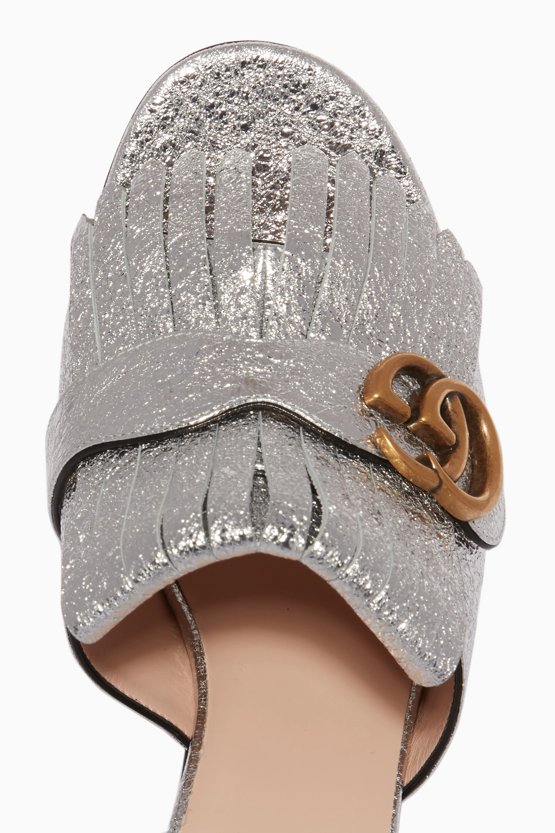 Gucci silver heels clearance