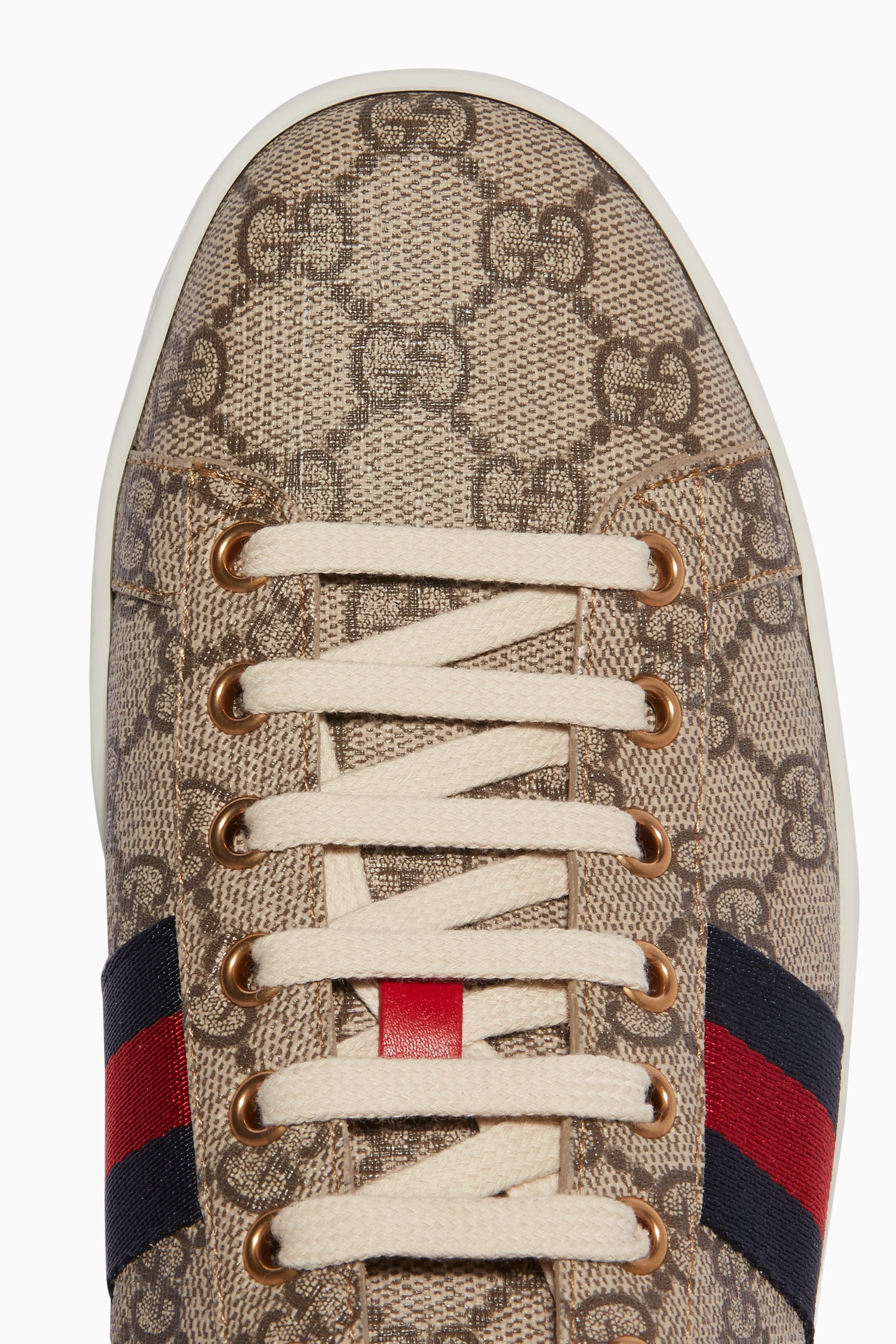 Gucci new ace gg canvas trainers shop