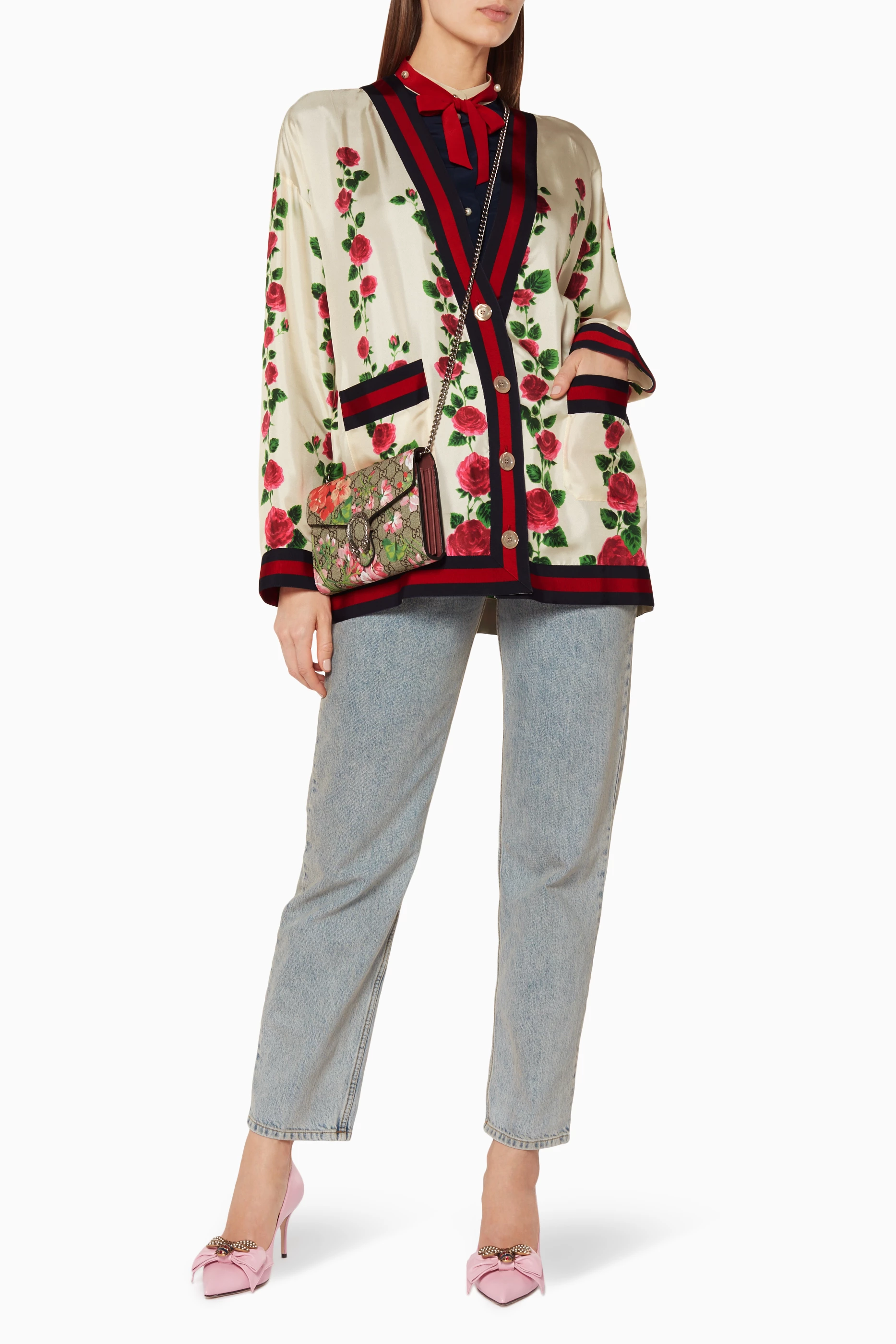 Gucci rose jacket cheap