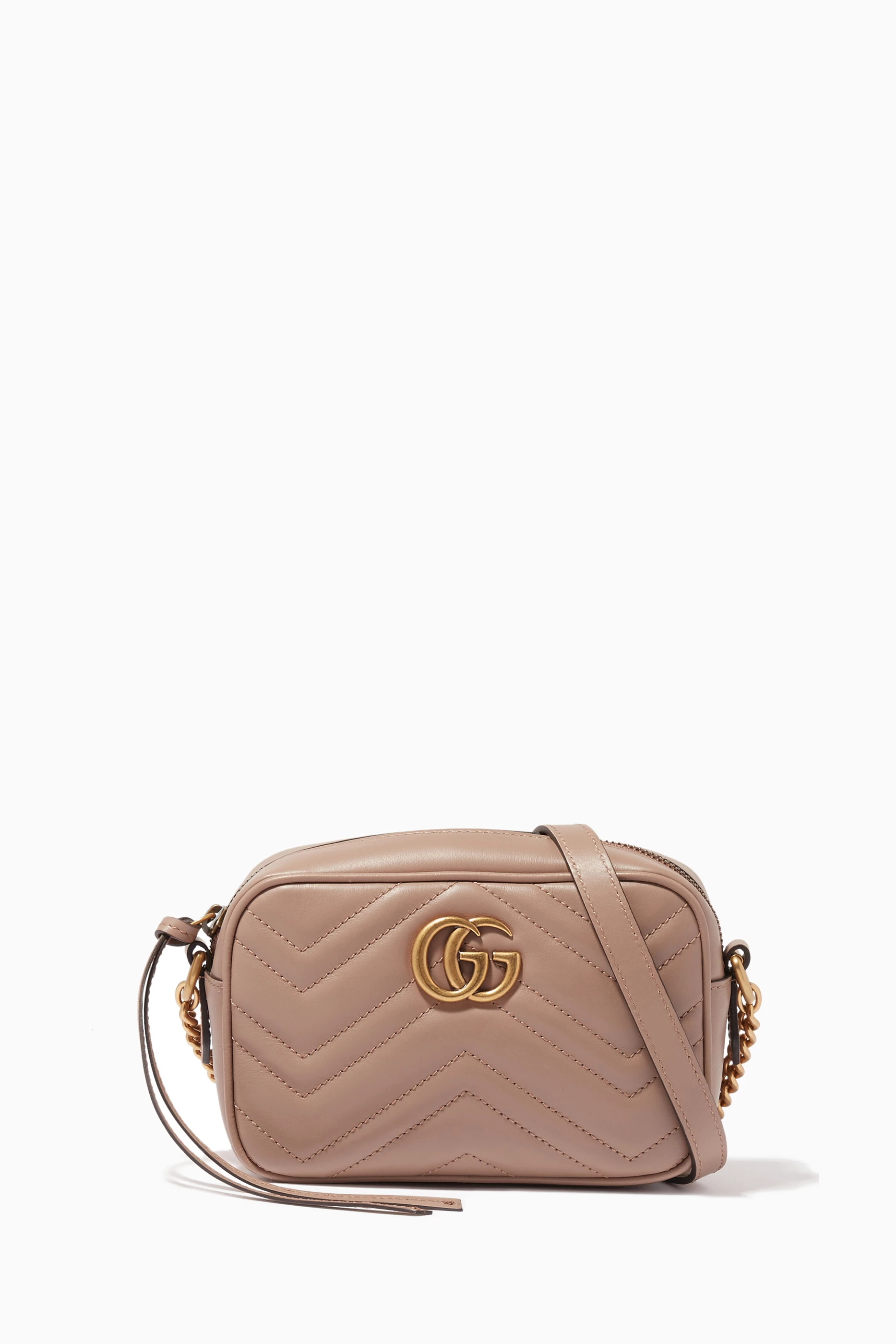 Buy Gucci Neutral Beige Mini GG Marmont Camera Cross Body Bag For Women Online Ounass UAE