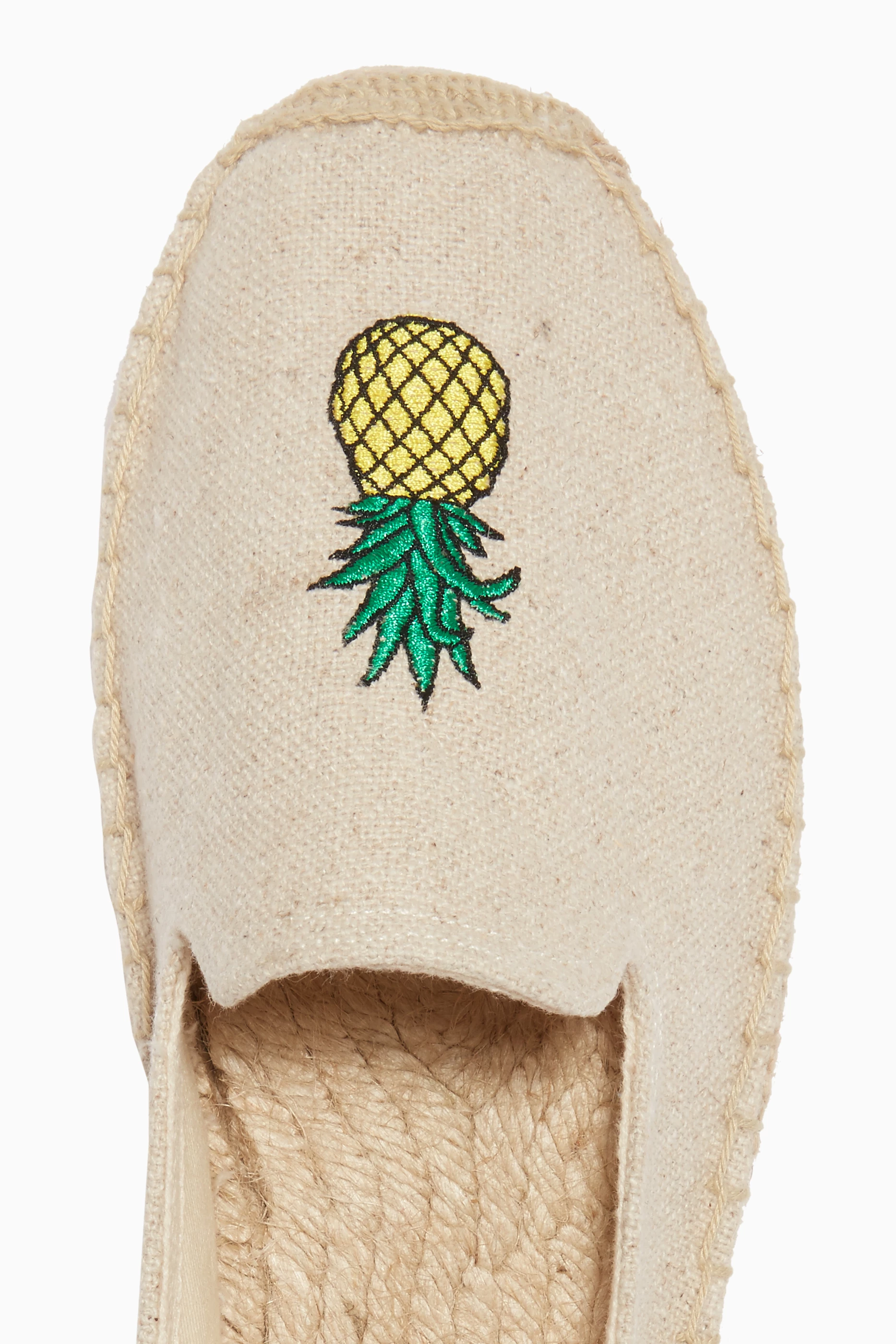 Buy Soludos Neutral Beige Pineapple Espadrille Smoking Slippers For Women Online Ounass UAE