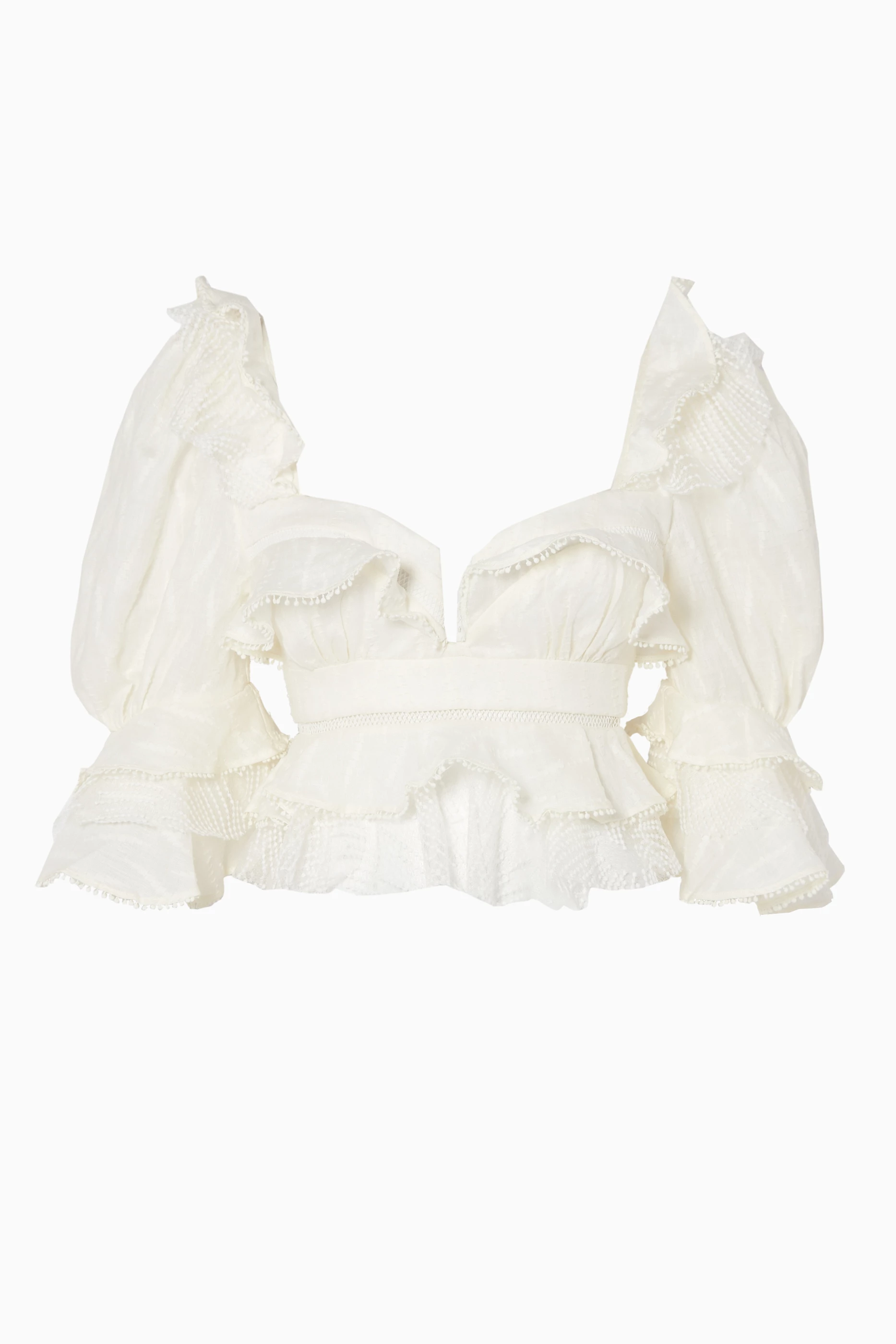 Acler basque ruffle top shop