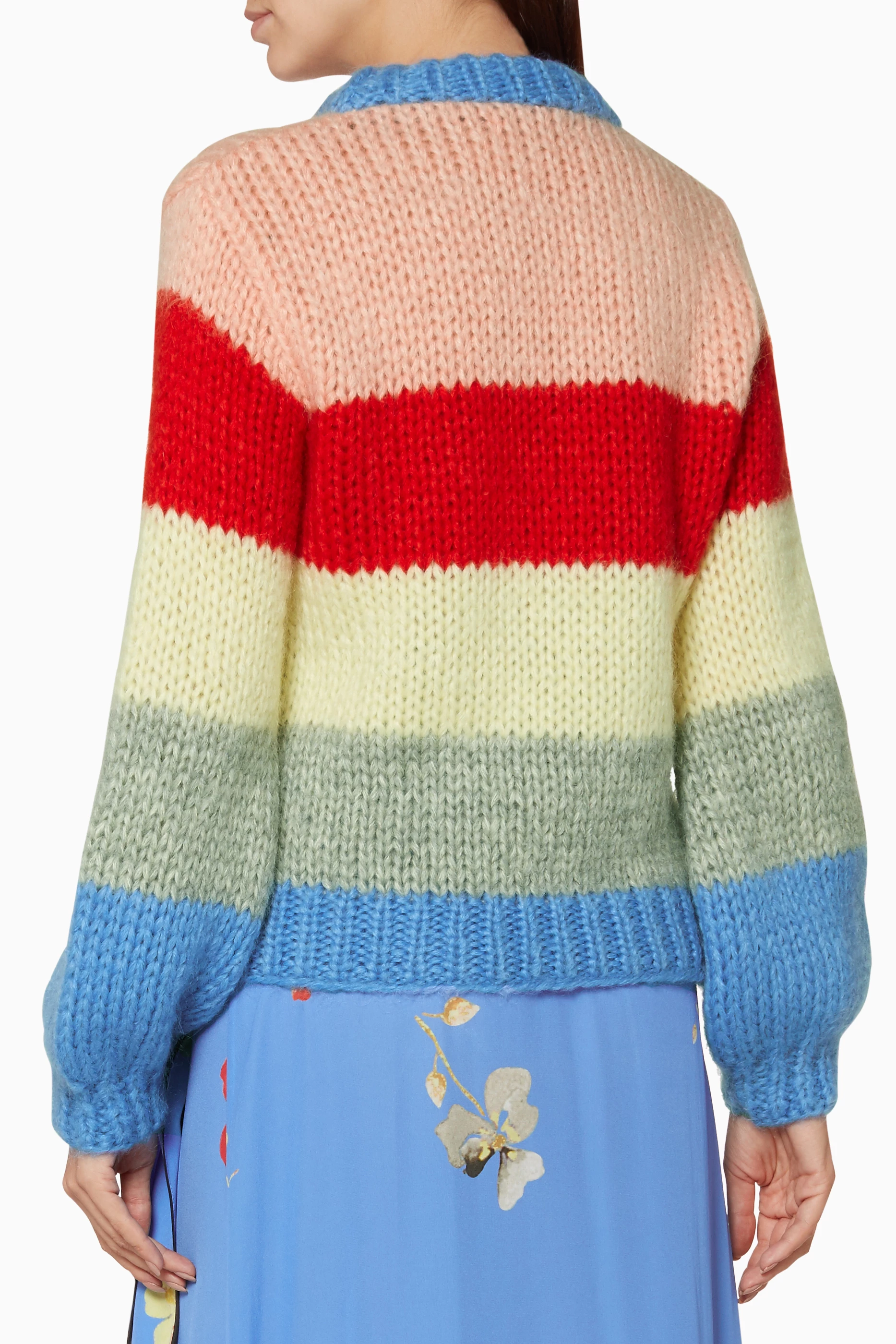 Ganni julliard striped sweater clearance