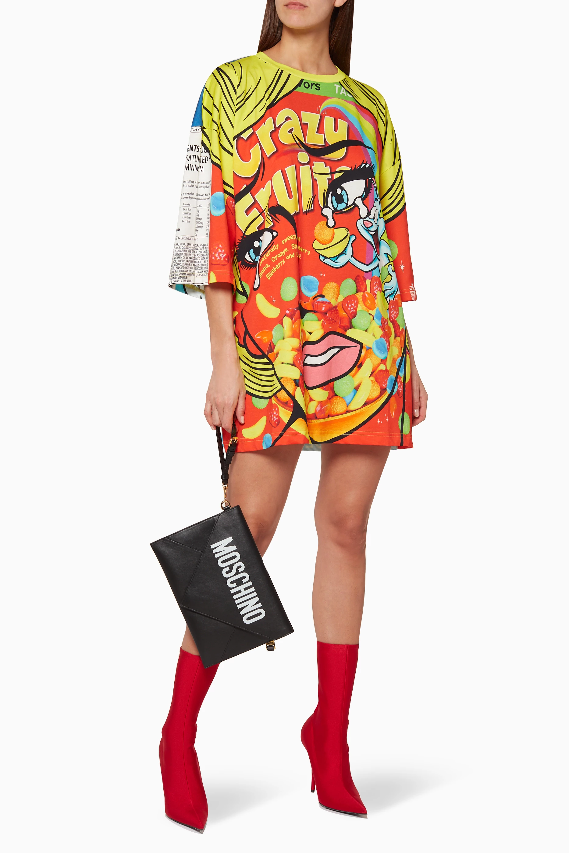 Multi coloured t shirt dress top