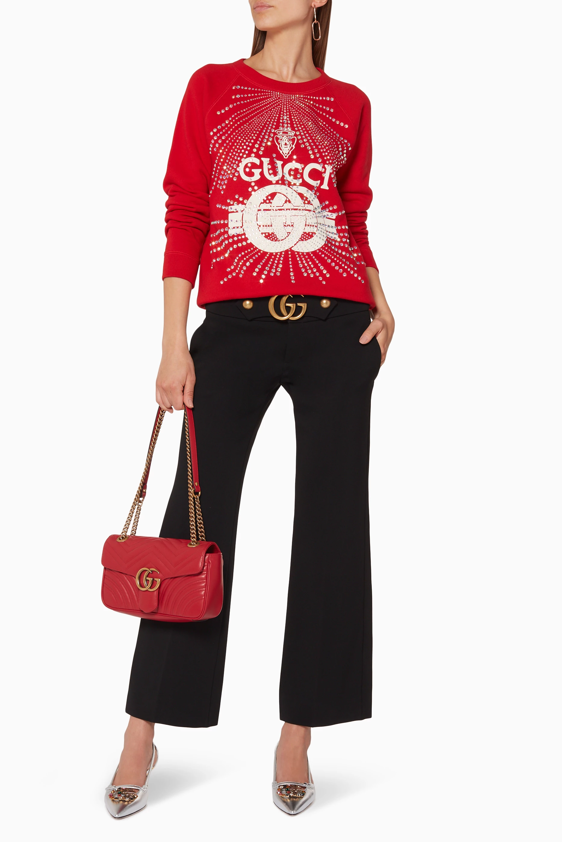 Gucci red sweatshirt clearance