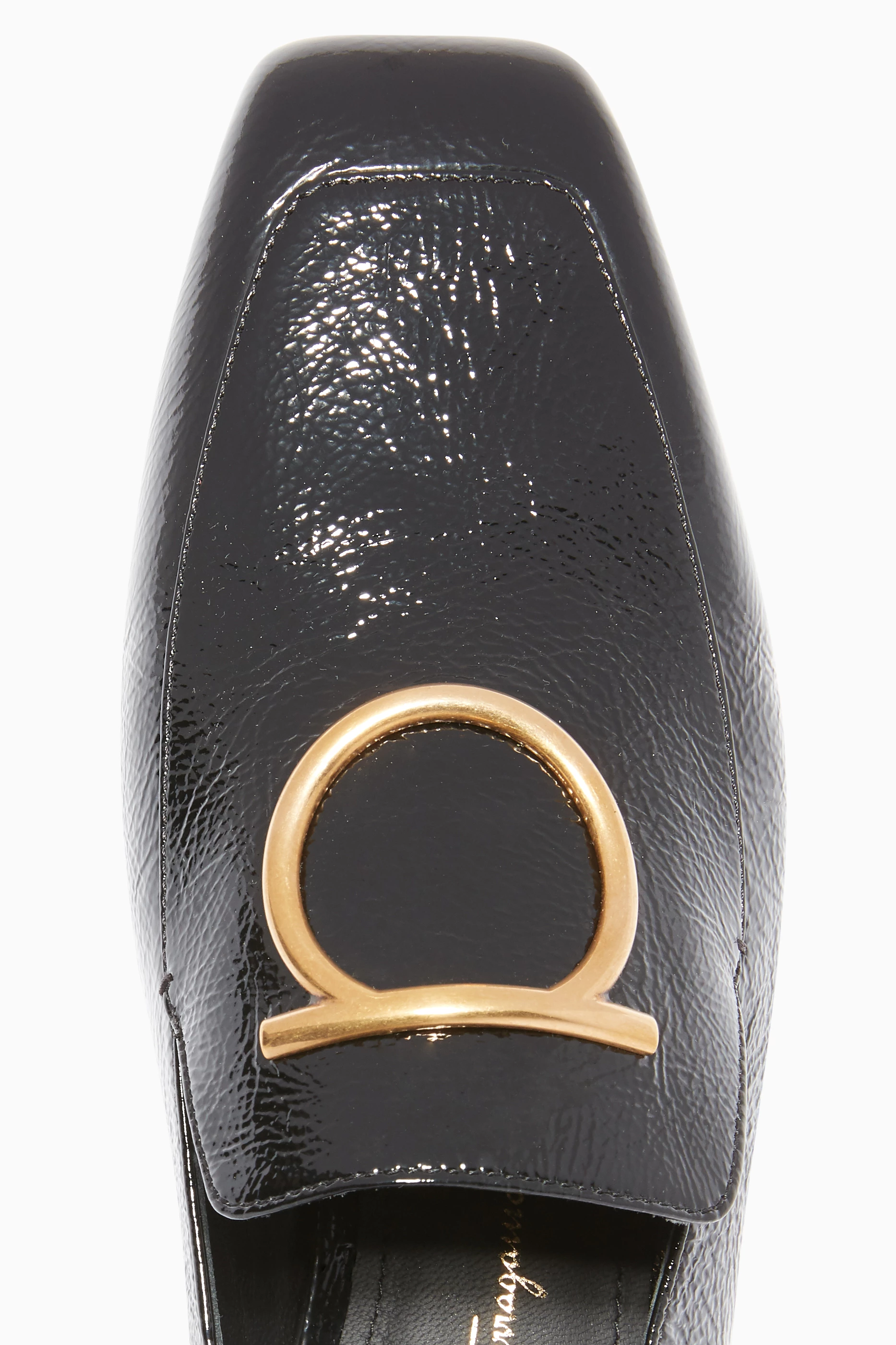 Buy Ferragamo Black Black Patent Lana Loafers For Women Online Ounass UAE