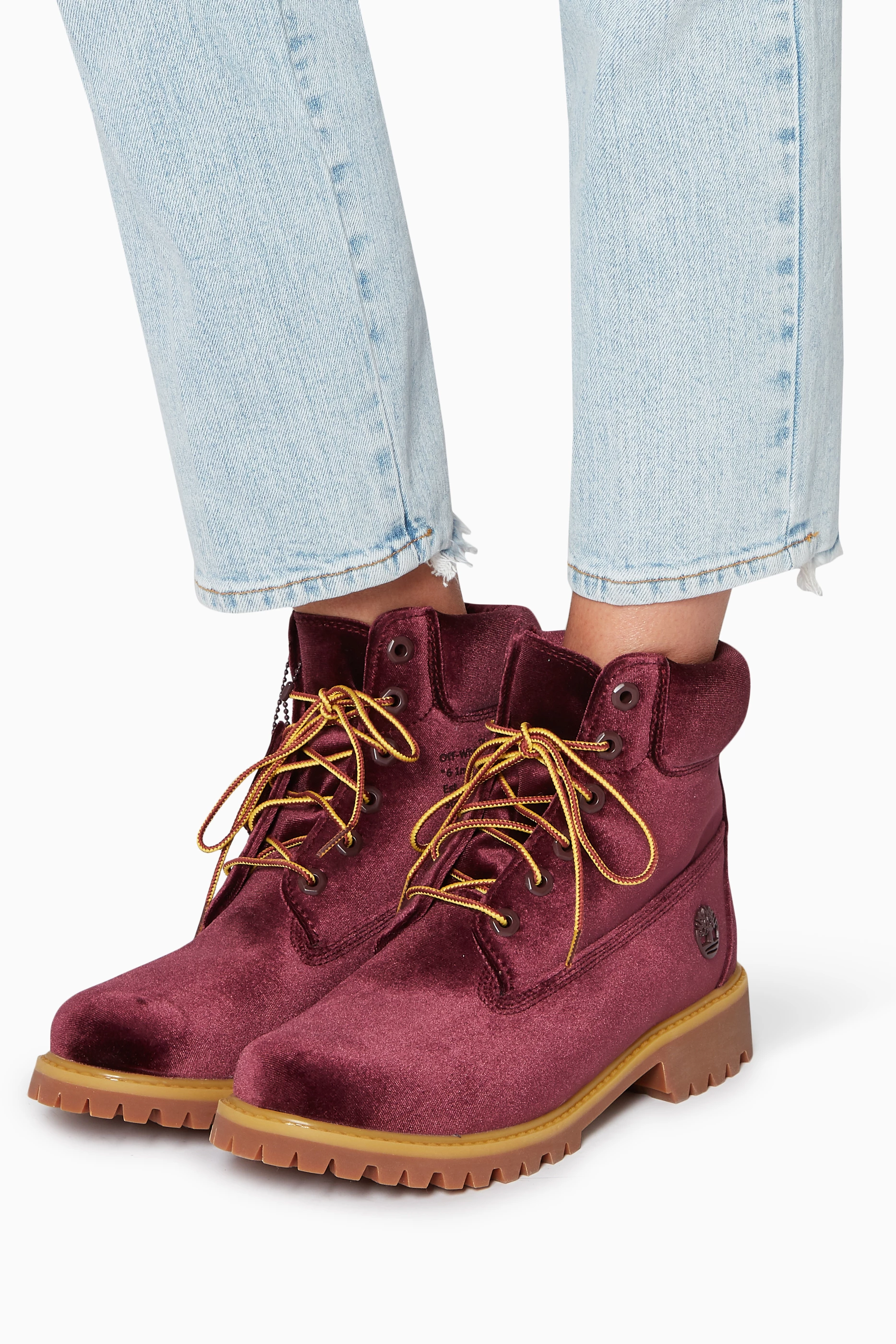 Timberland per off white top