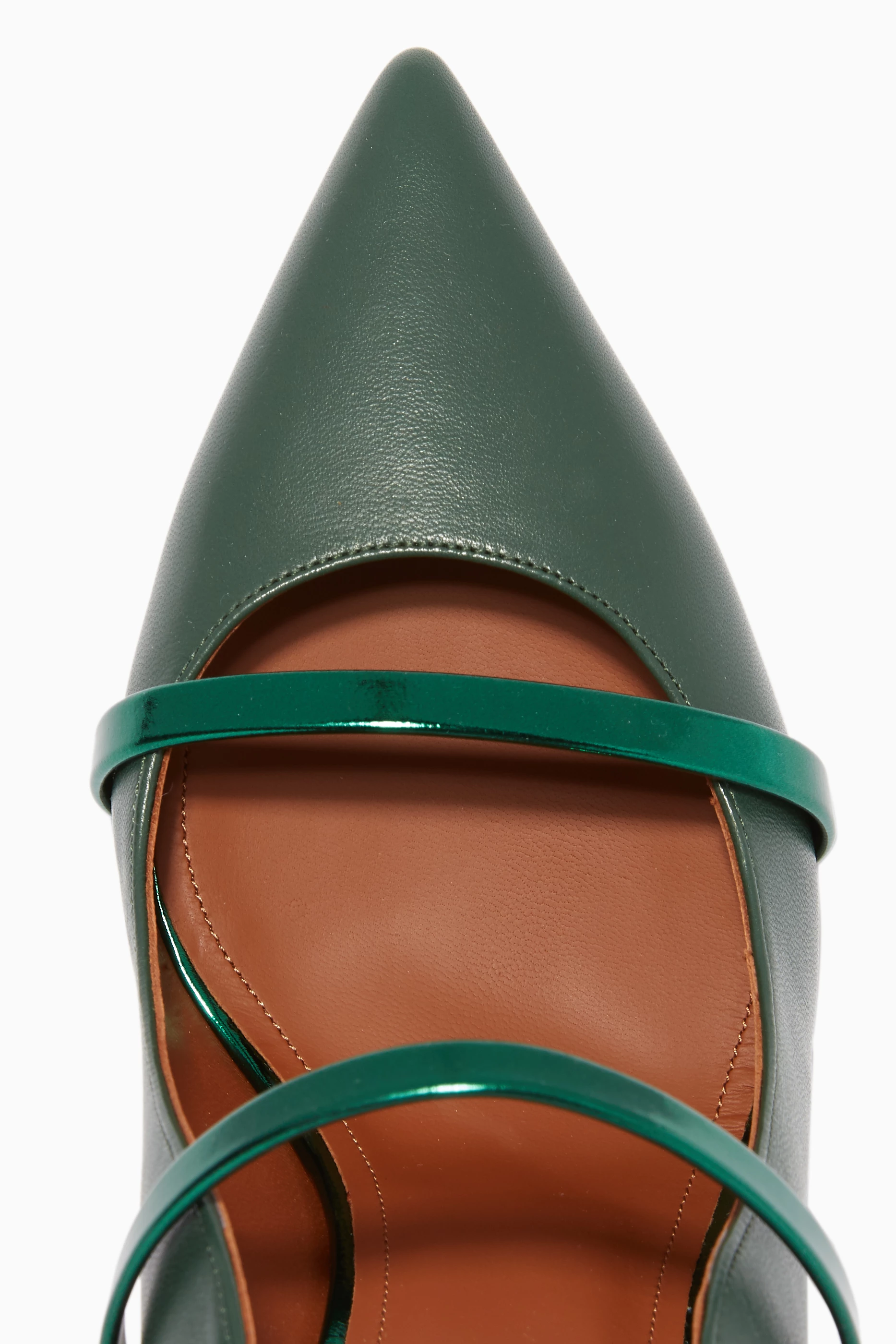 お値下げ　未使用　Malone Souliers グリーン サテン　 パンプス お値下げ 未使用 Malone Souliers グリーン サテン パンプス