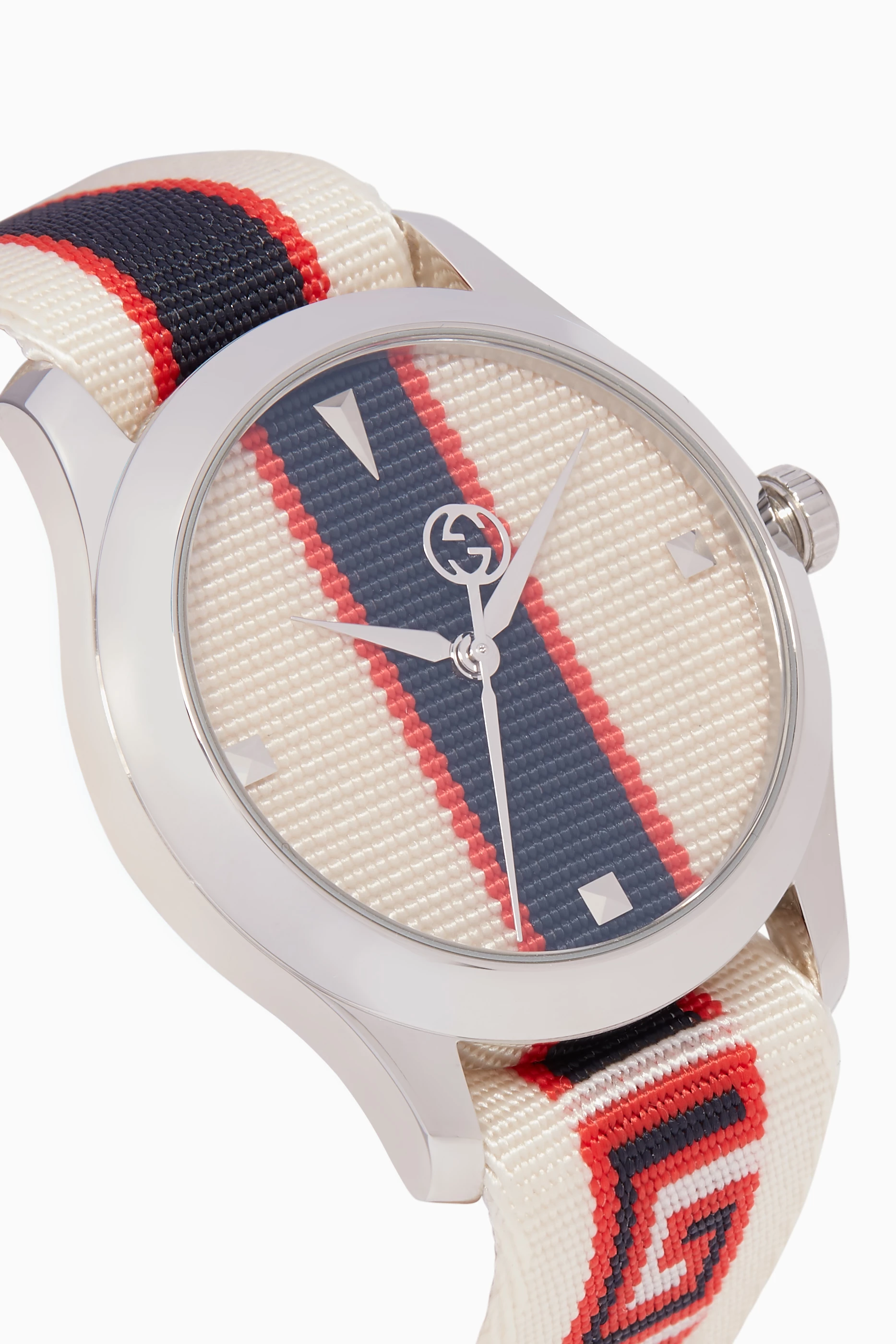 Buy Gucci Multicolour White Striped G Timeless Watch For UNISEX Online Ounass UAE