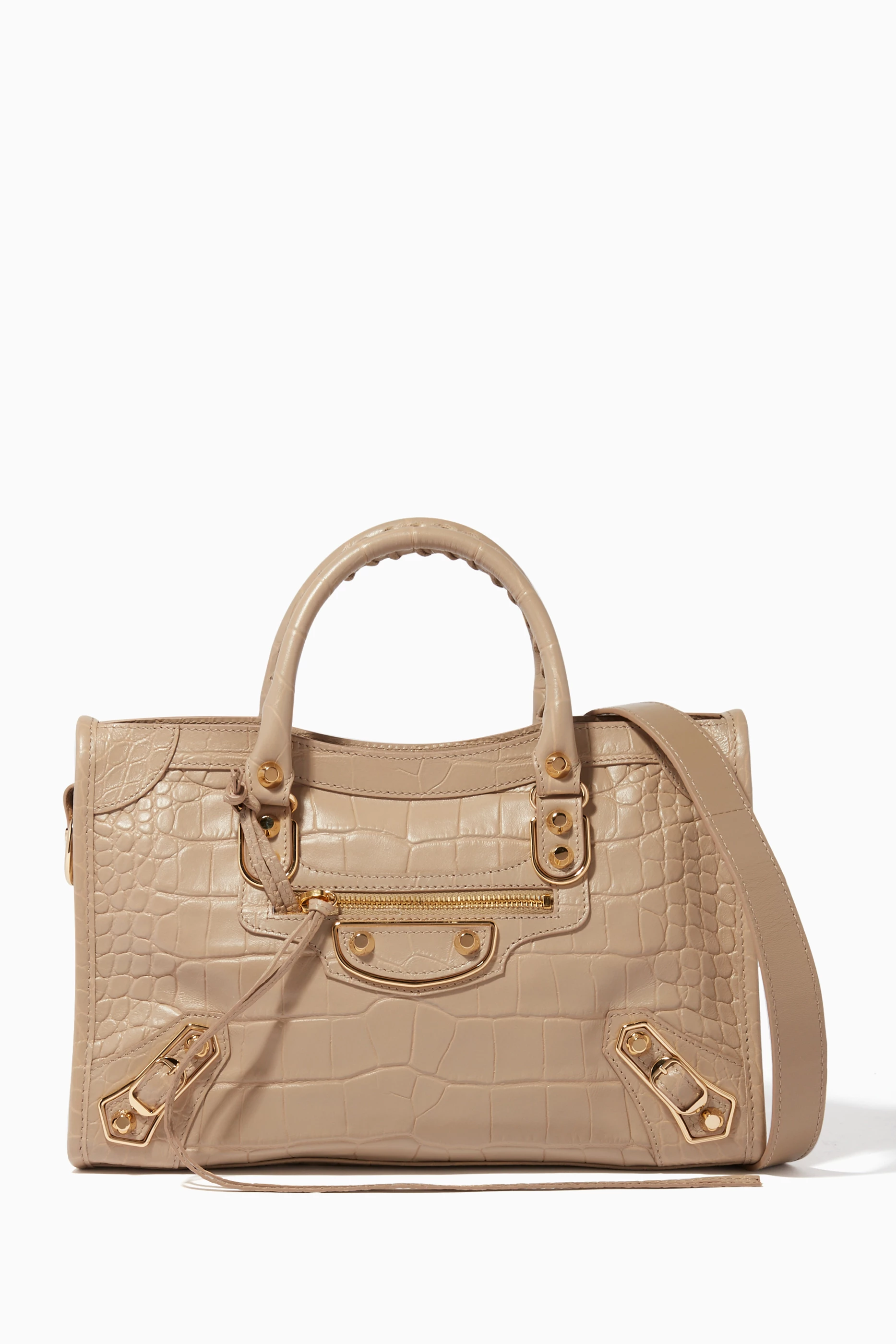 Buy Balenciaga Neutral Beige Small Classic Metallic Edge City Tote Bag For Women Online Ounass UAE