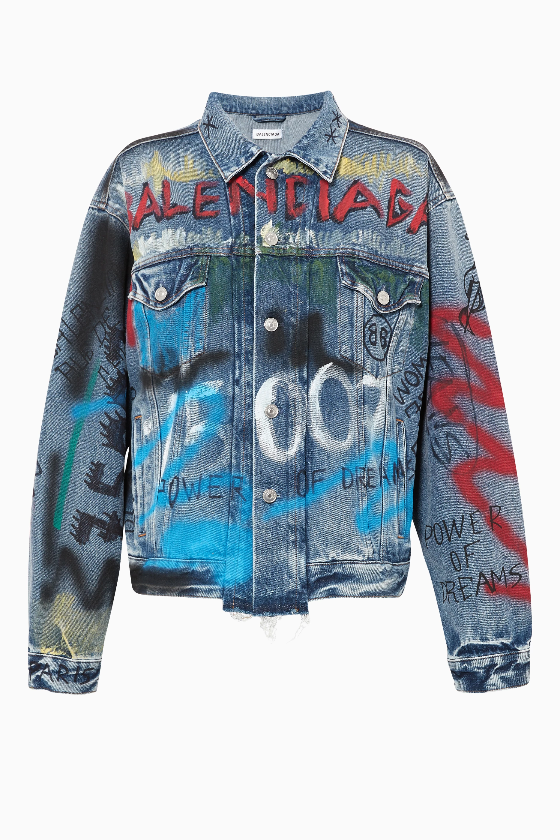 Buy Balenciaga Blue Blue Like A Man Denim Jacket For Women Online Ounass UAE