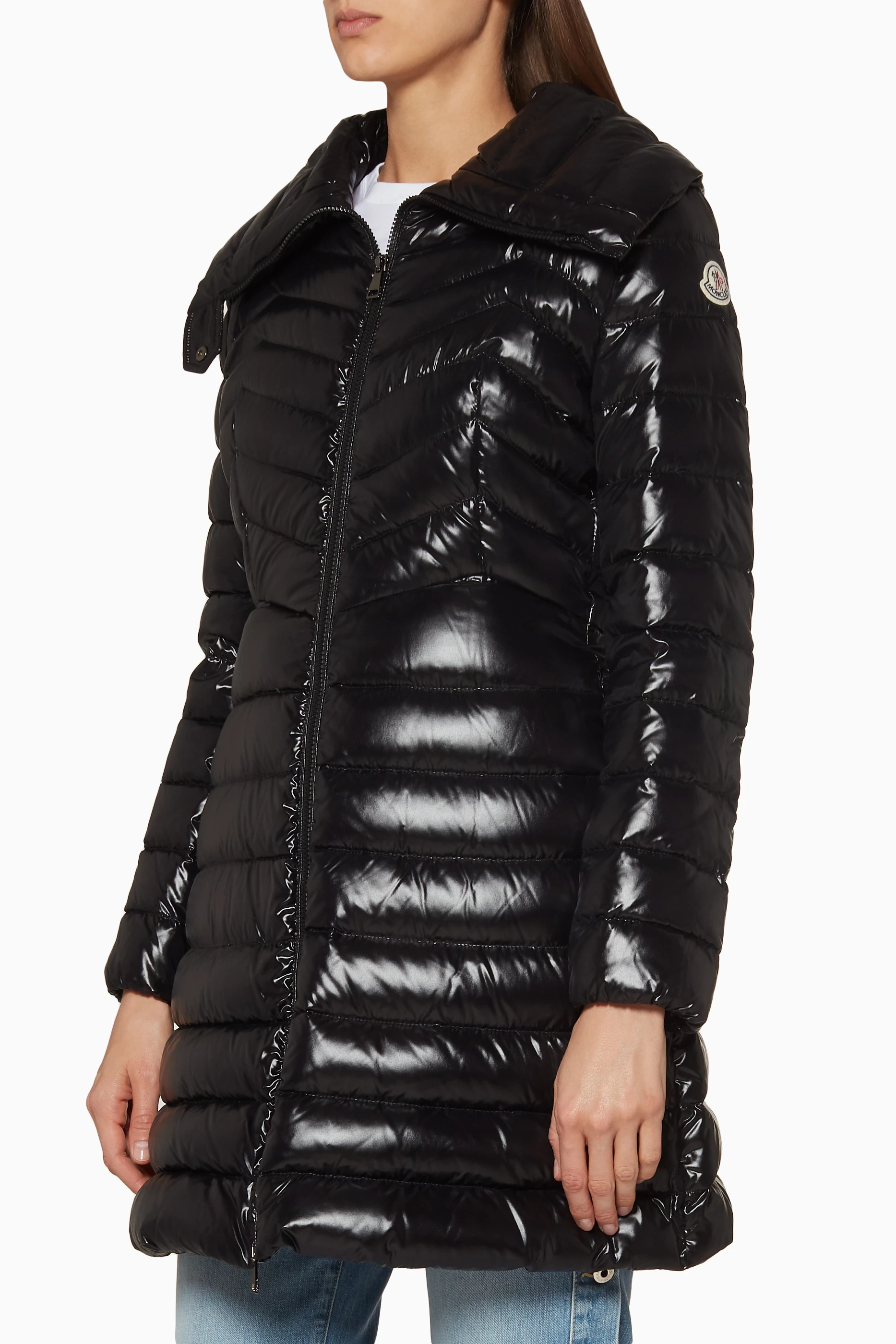 Buy Moncler Black Black Quilted Faucon Jacket For Women Online Ounass UAE