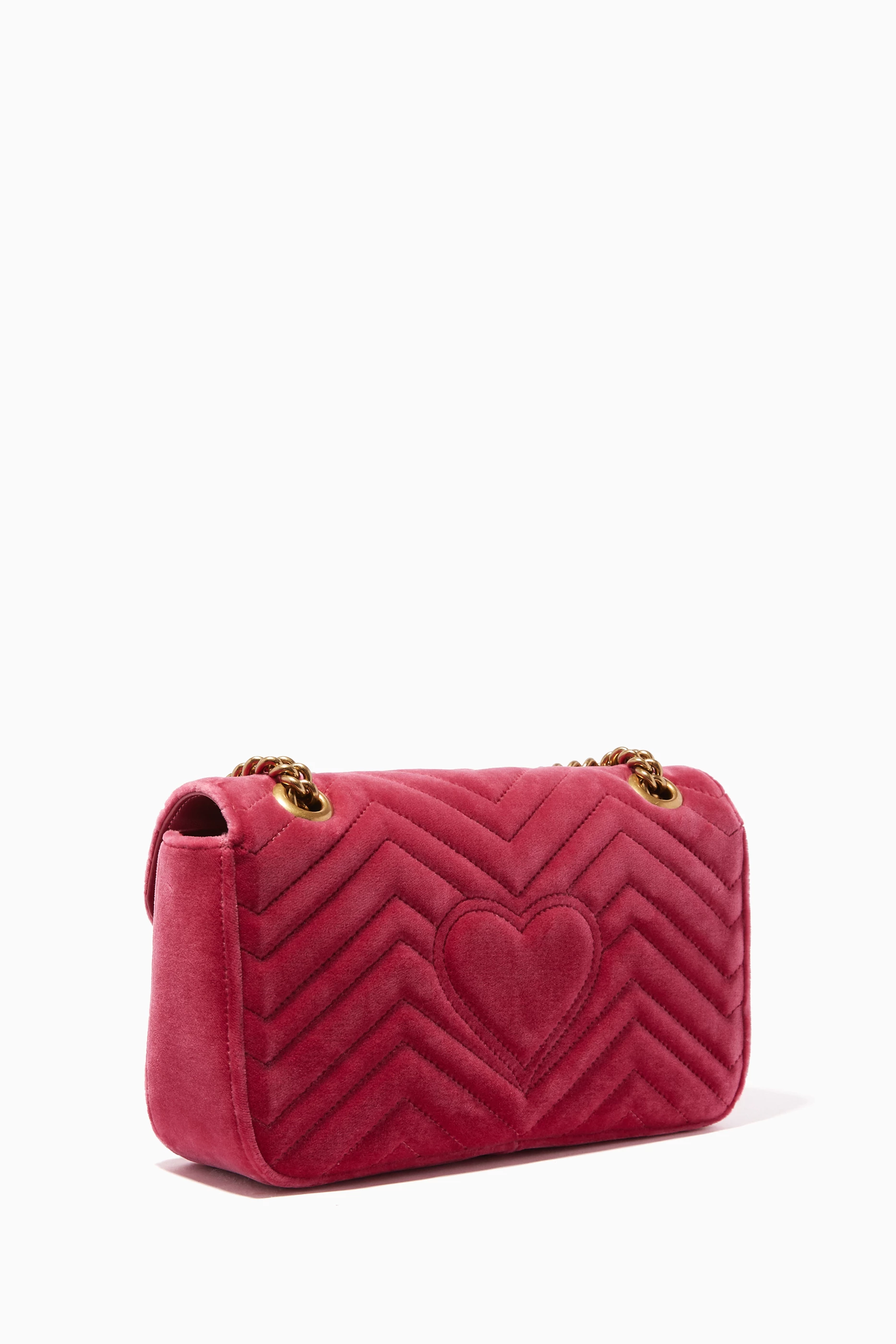 Buy Gucci Pink Pink Small GG Marmont Velvet Shoulder Bag For Women Online Ounass UAE