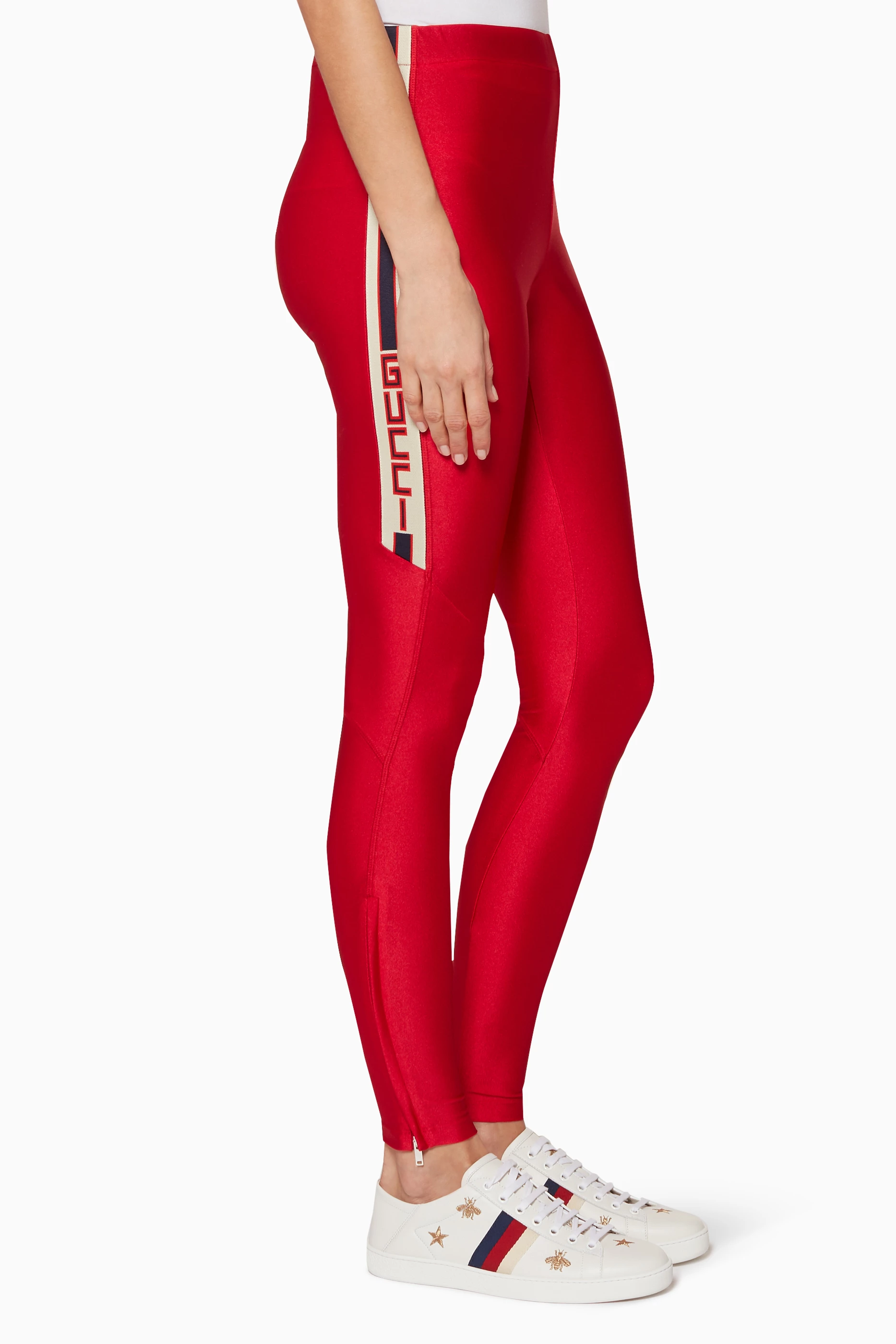 Gucci red green leggings outlet