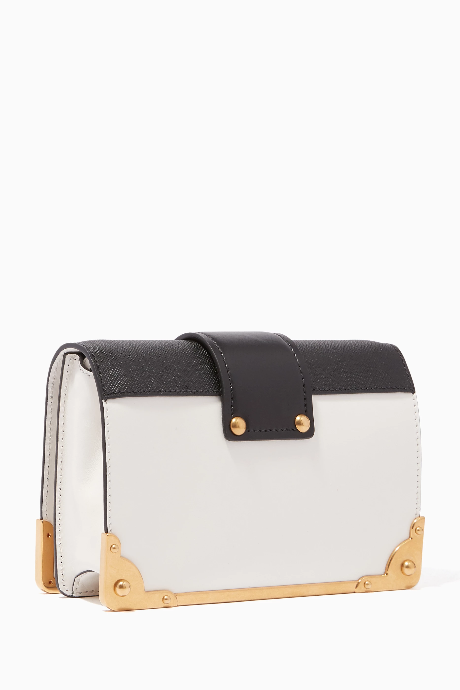 Prada cahier black and white on sale