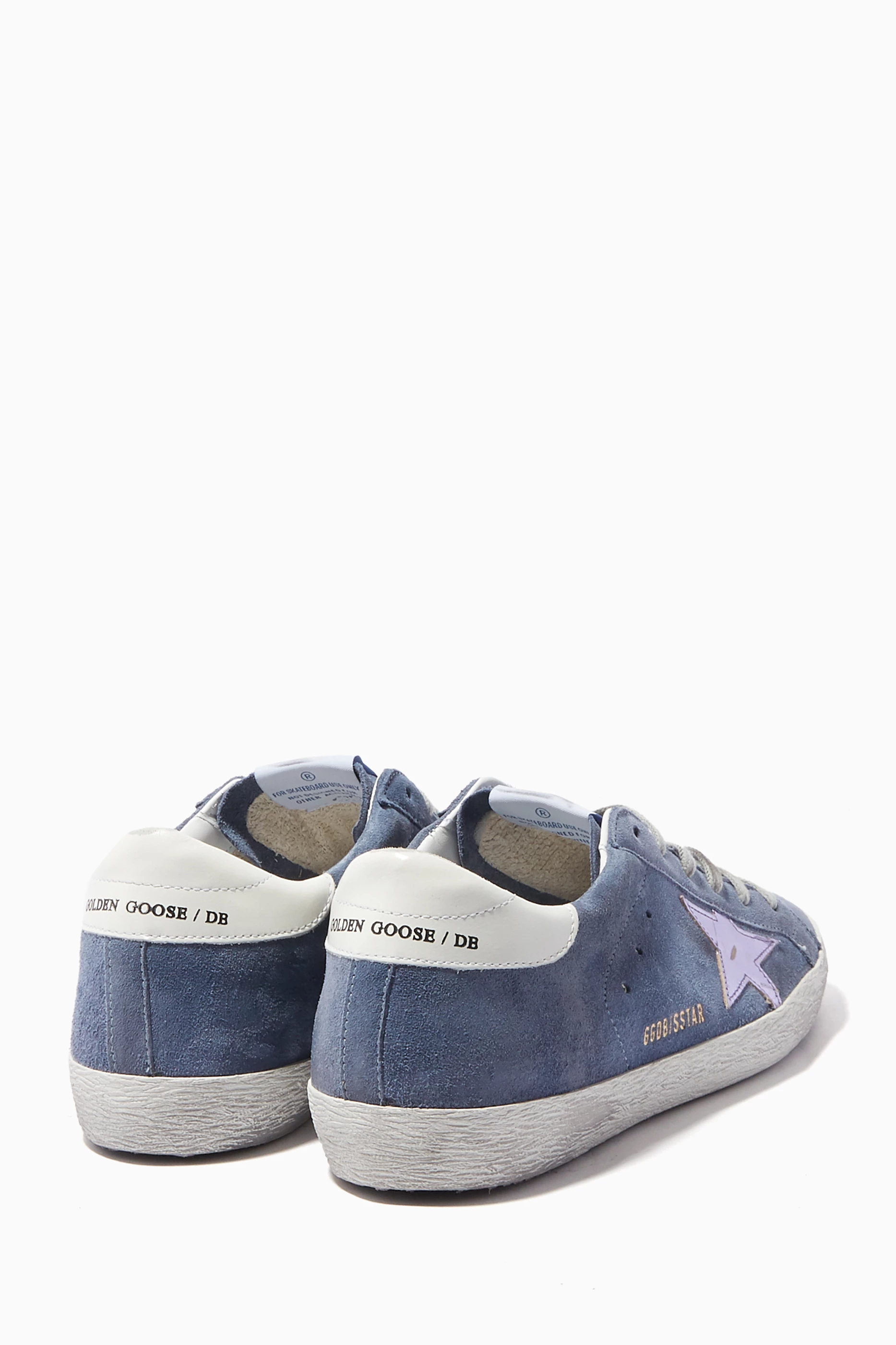 Buy GOLDEN GOOSE Blue Dark Blue Brushed Suede Superstar Sneakers For Women Online Ounass UAE