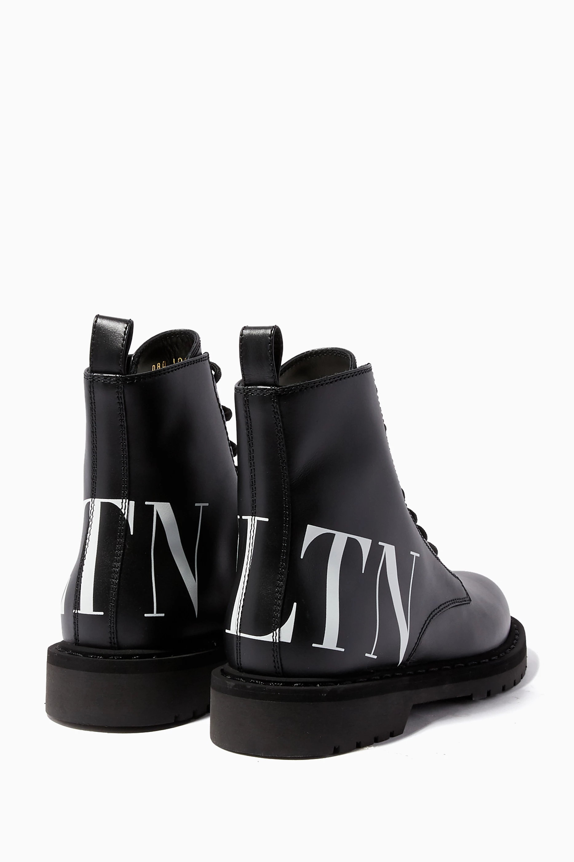 Buy Valentino Garavani Black Black VLTN Combat Boots For Women Online Ounass UAE