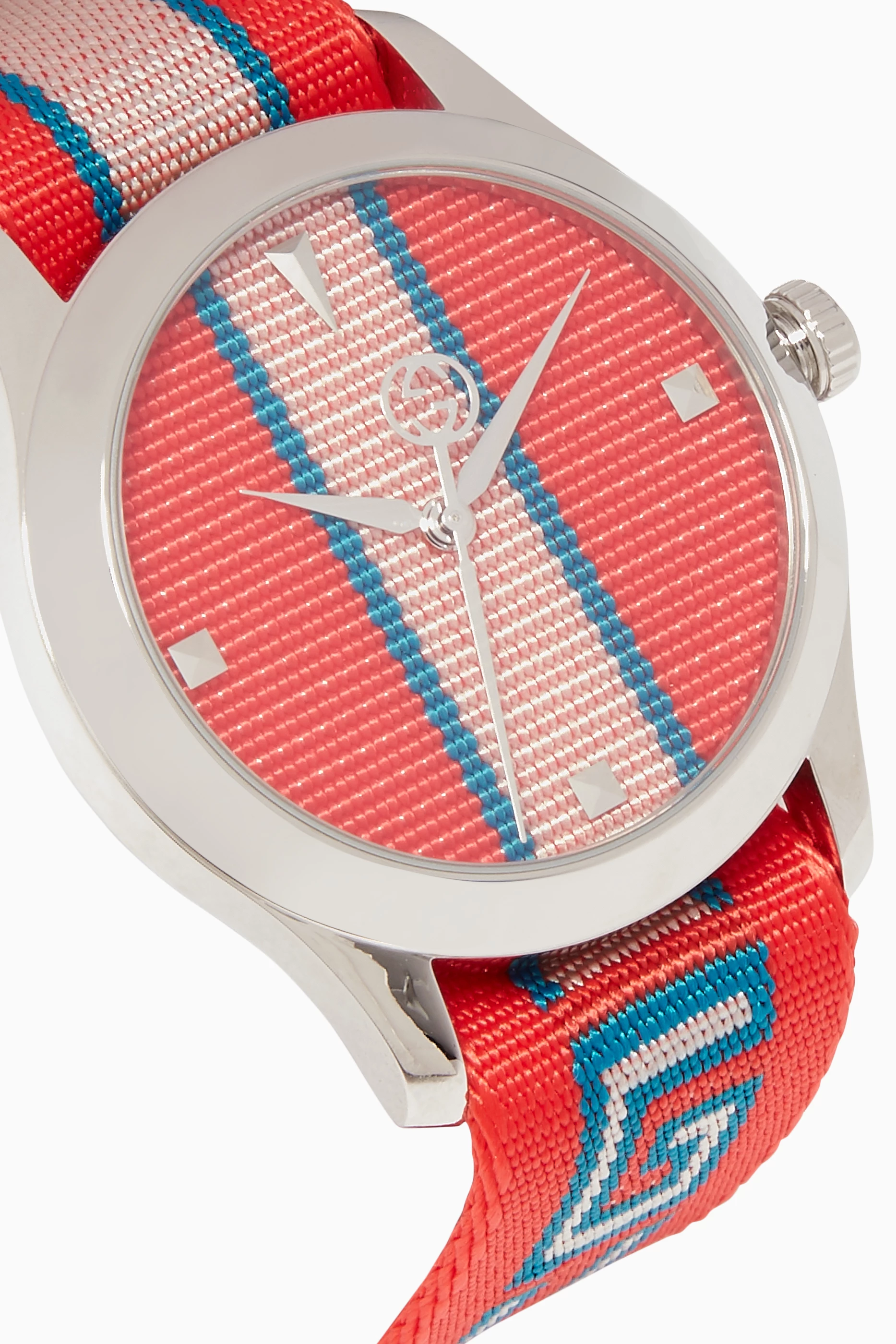 Buy Gucci Multicolour Red Blue Striped G Timeless Watch For UNISEX Online Ounass UAE