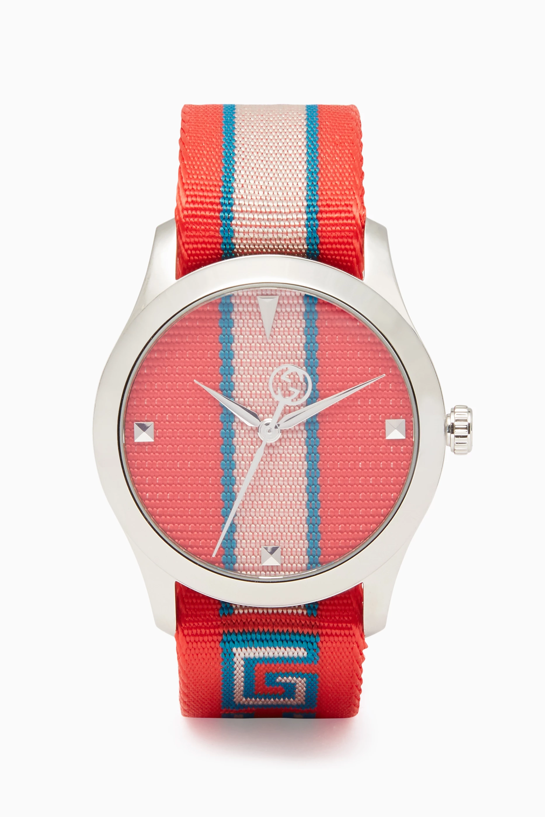 Buy Gucci Multicolour Red Blue Striped G Timeless Watch For UNISEX Online Ounass UAE