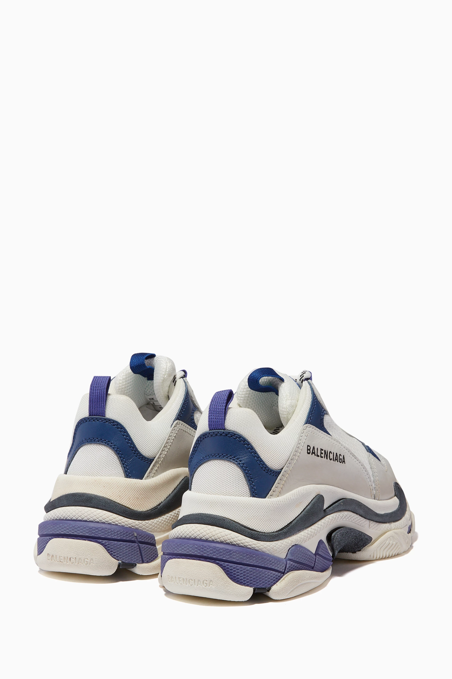 Buy Balenciaga White White Purple Triple S Sneakers For Women Online Ounass UAE