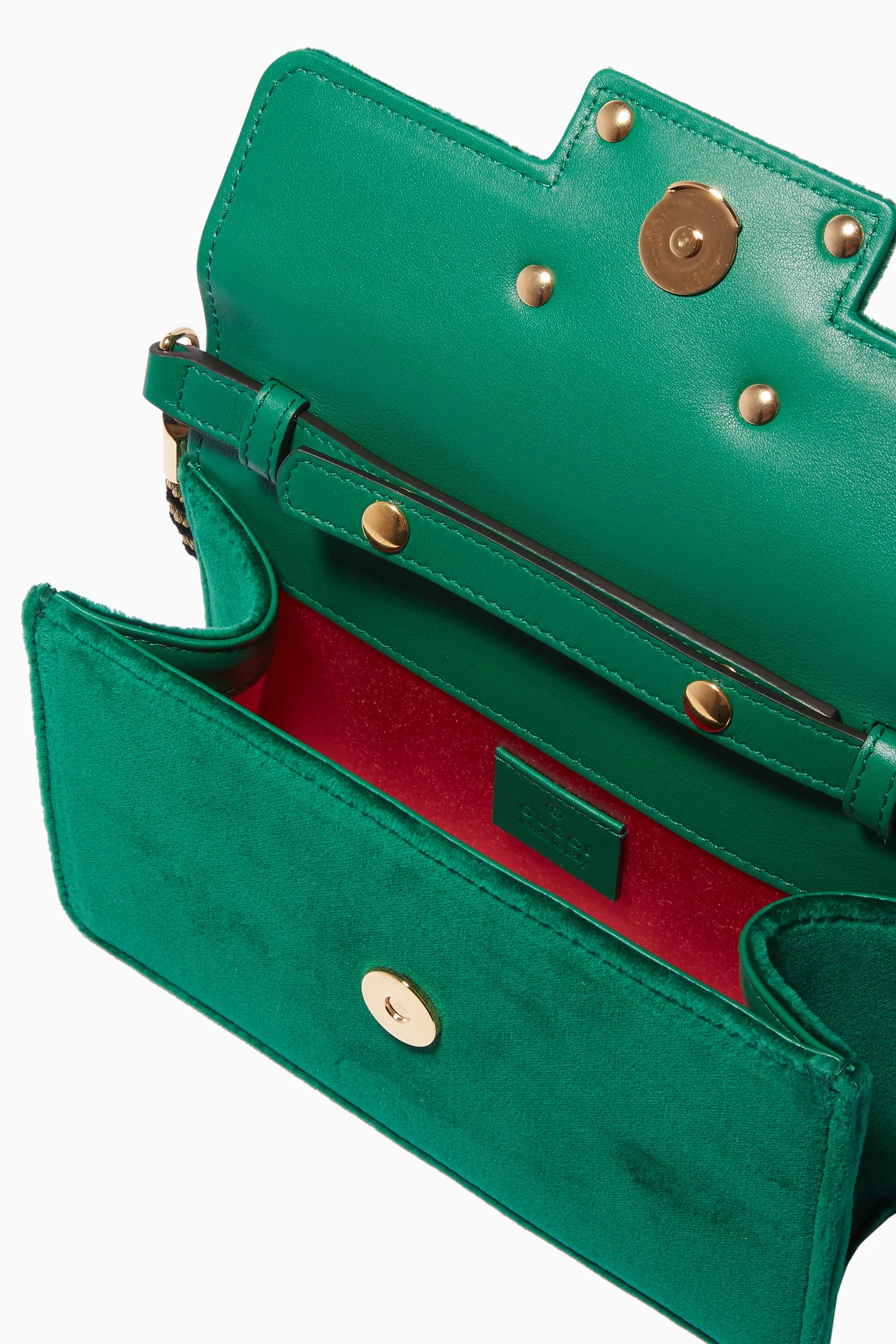 Buy Gucci Green Green Velvet Square G Shoulder Bag For Women Online Ounass UAE