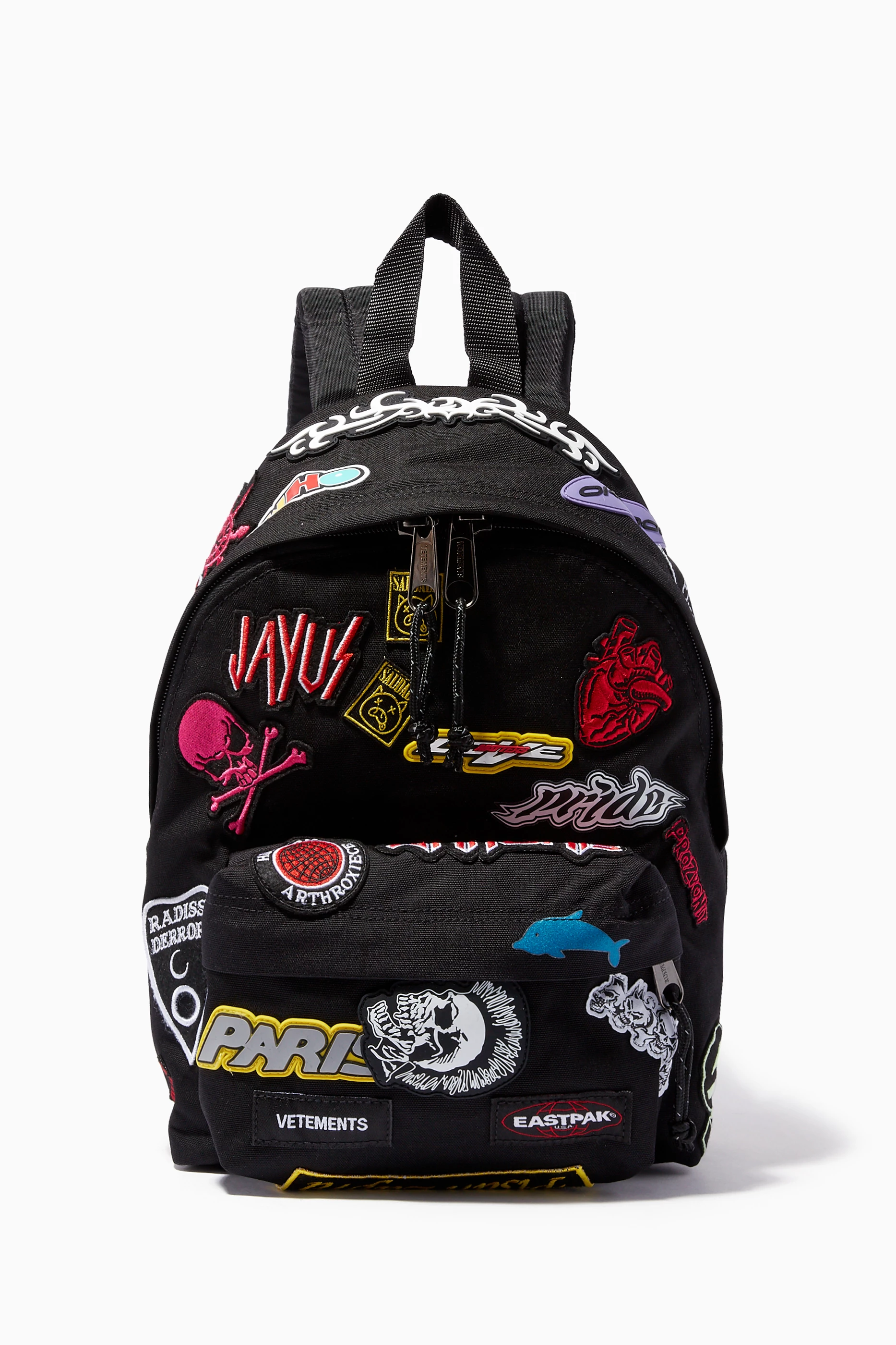 Buy Vetements Black Vetements X Eastpak Embroidered Backpack For Women Online Ounass UAE