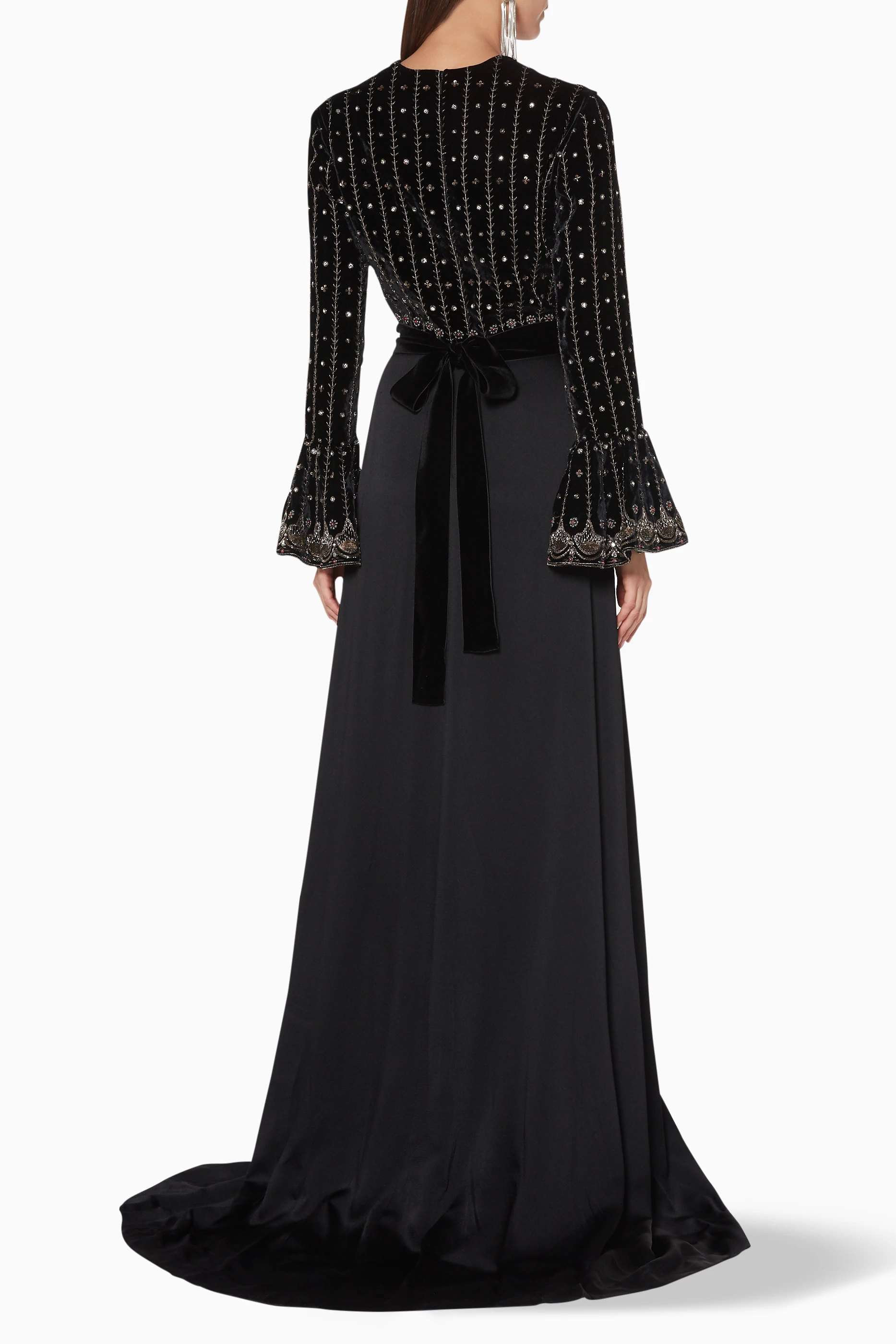 Buy Gucci Black Black Embellished Long Sleeve Gown For Women Online Ounass UAE